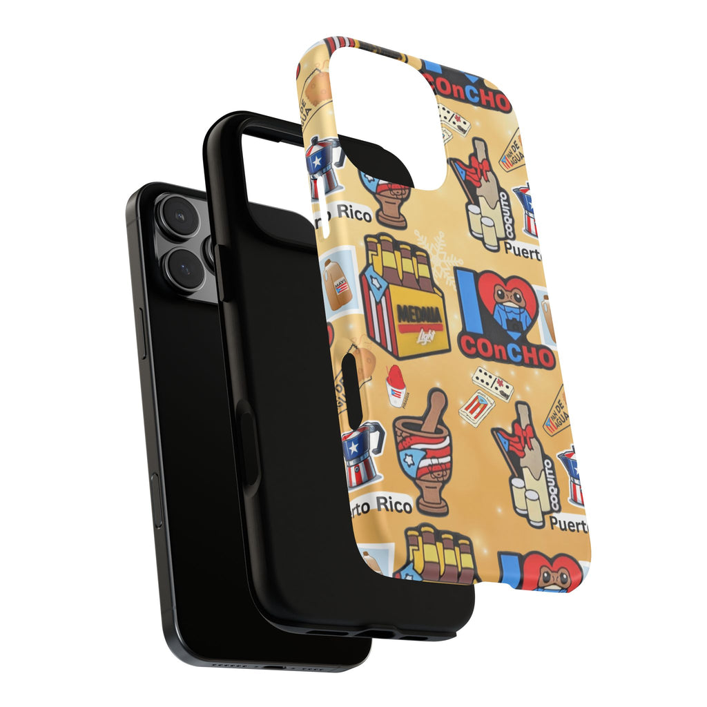 Puerto Rico Sticker Collage Tough Case  ‘I  Concho’ Pattern Phone Case