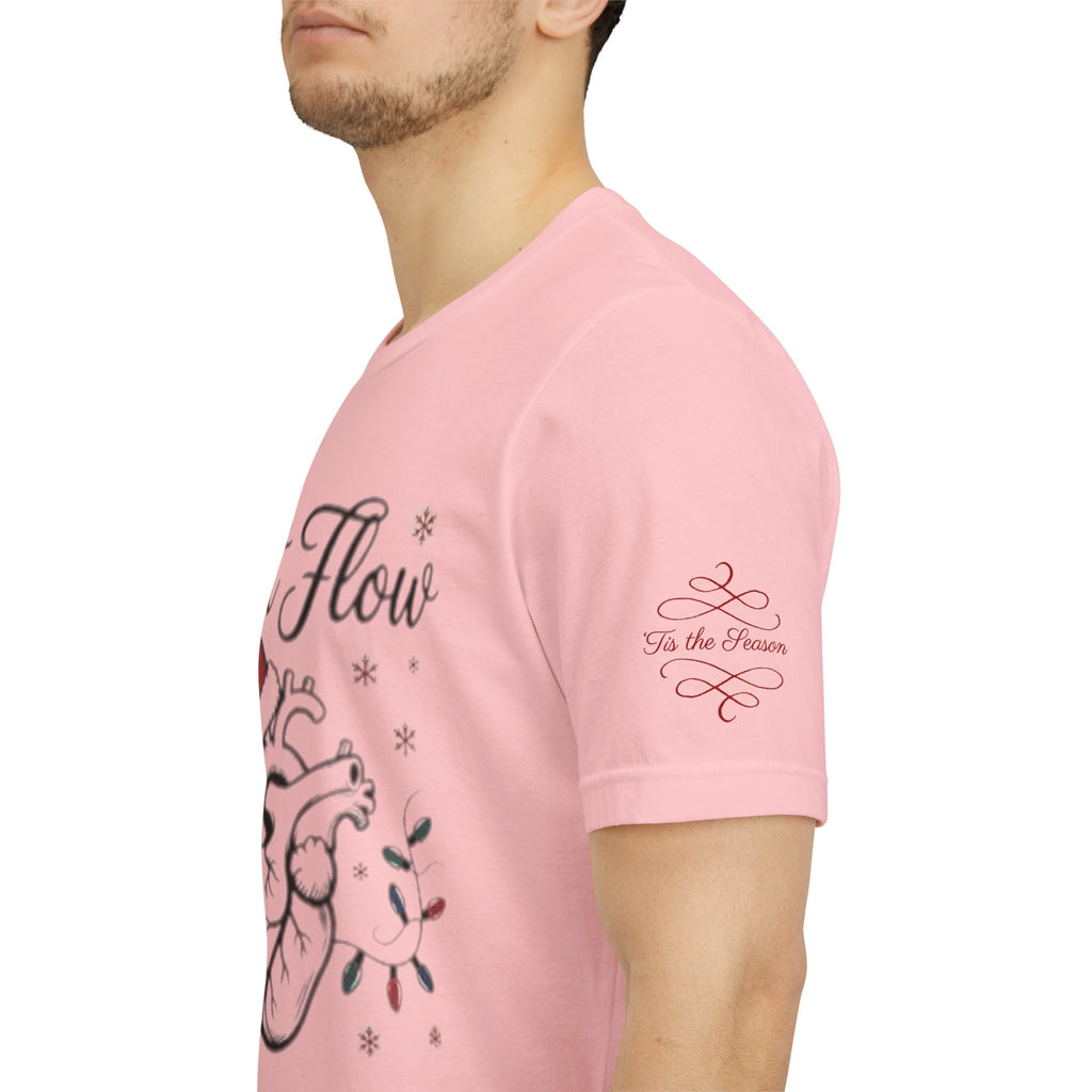 Let It Flow Heart Tee  Christmas Anatomical Heart Shirt