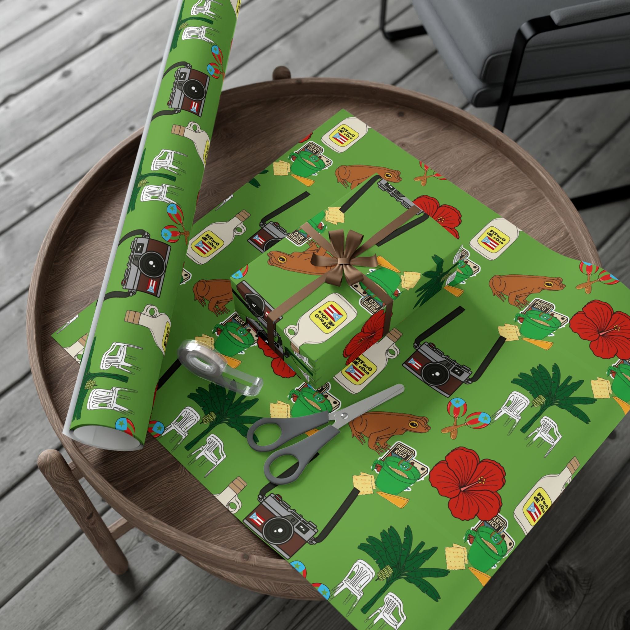 Navidad en Puerto Rico Wrapping Paper – Festive Boricua Holiday Gift Wrap 🇵🇷🎄