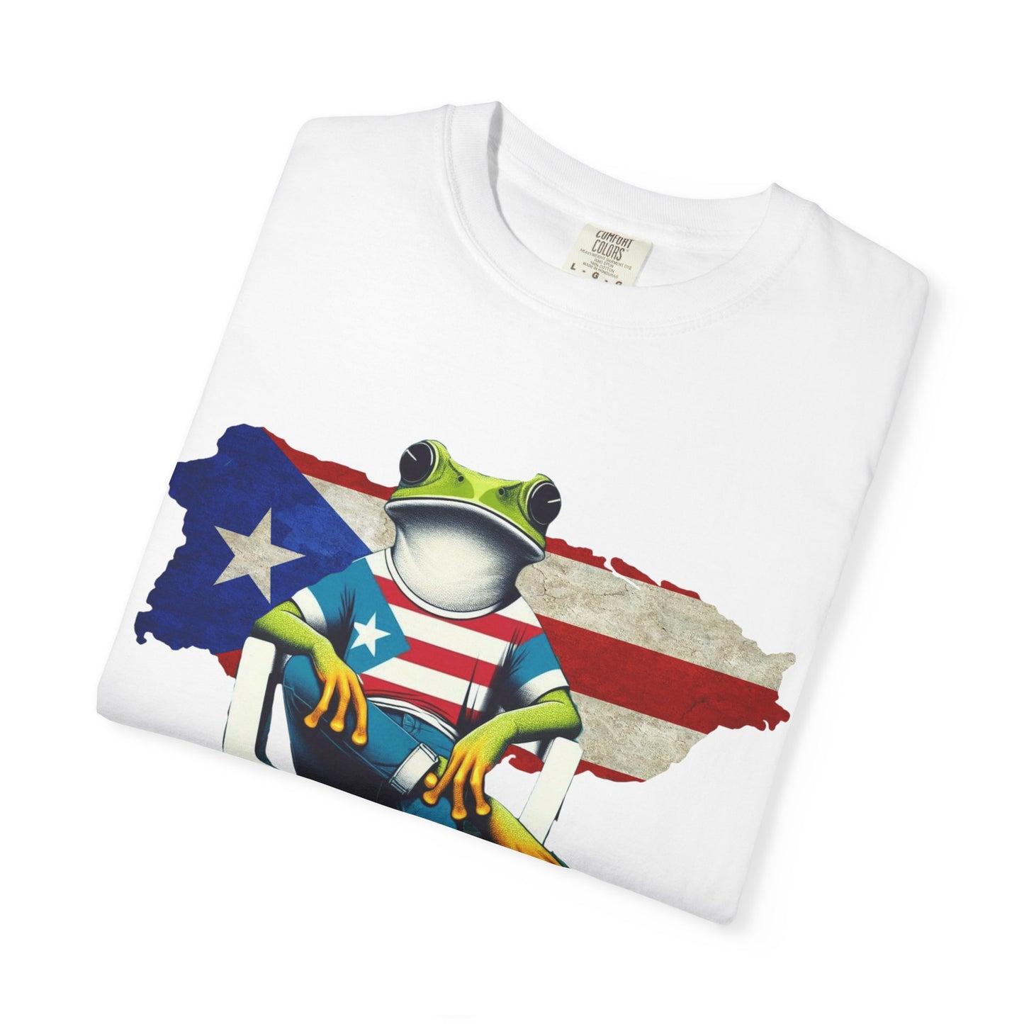 Patriotic Puerto Rican Shirt Patriotic Frog T-shirt, Humor Shirt, Gift for Nature Lovers, Summer BBQ Outfit
