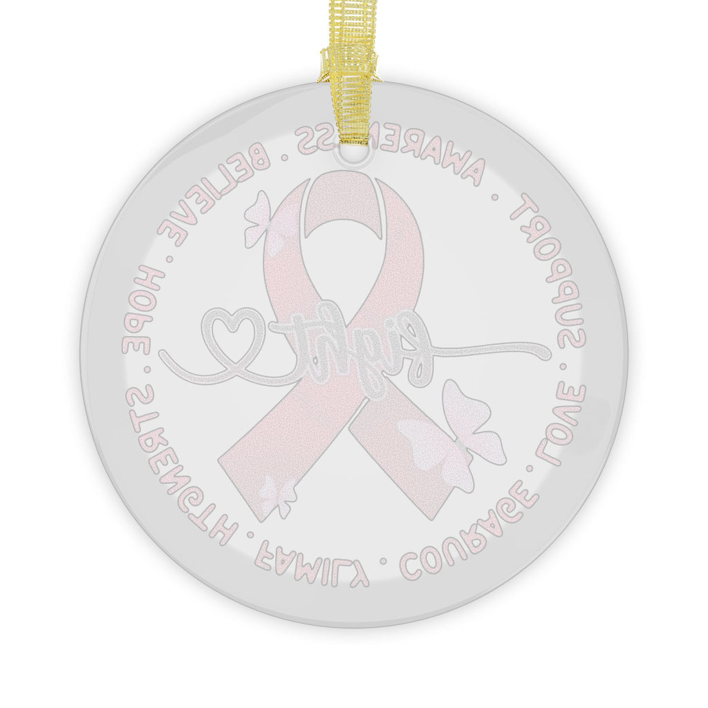 Glass Ornaments cancer survivor Inspirational Gift for Fighters & Survivors