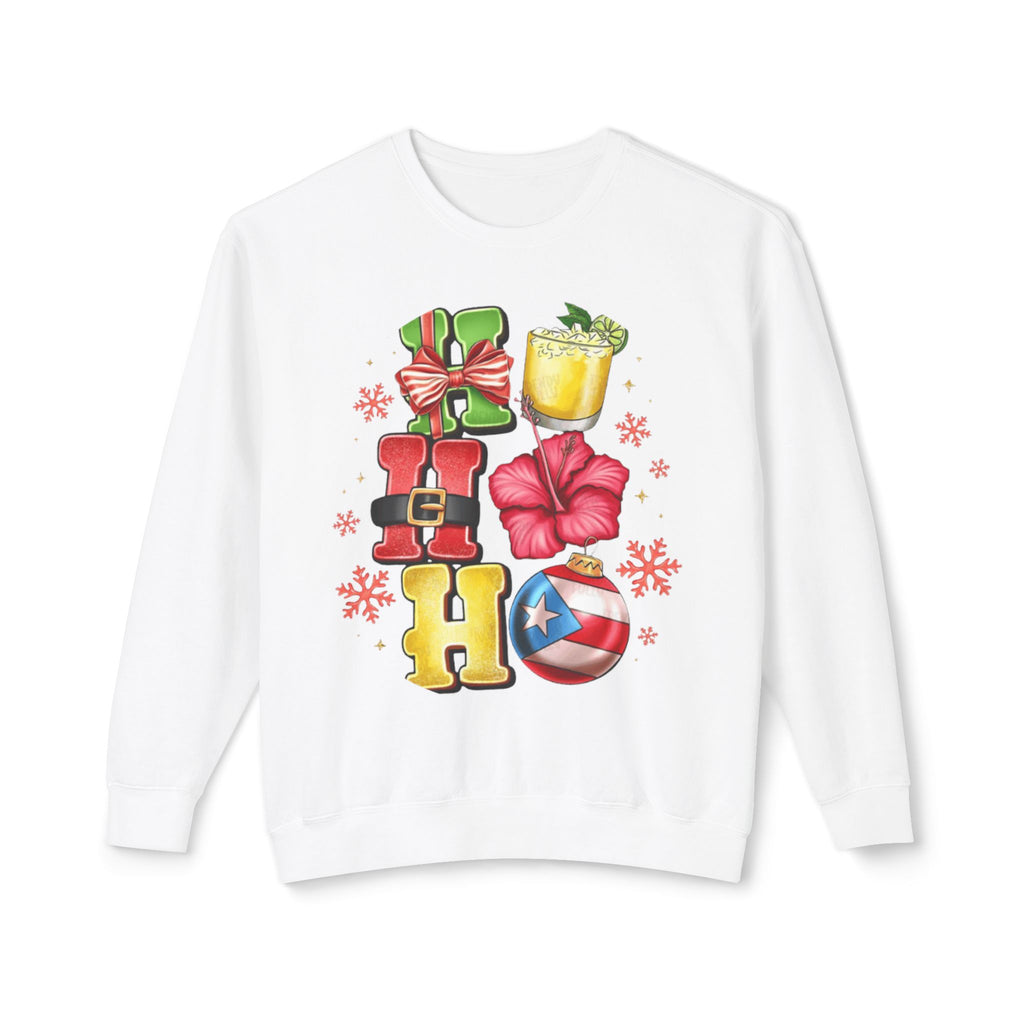 Puerto Rican culture gift Puerto Rico Aloha Holiday Crewneck Sweatshirt