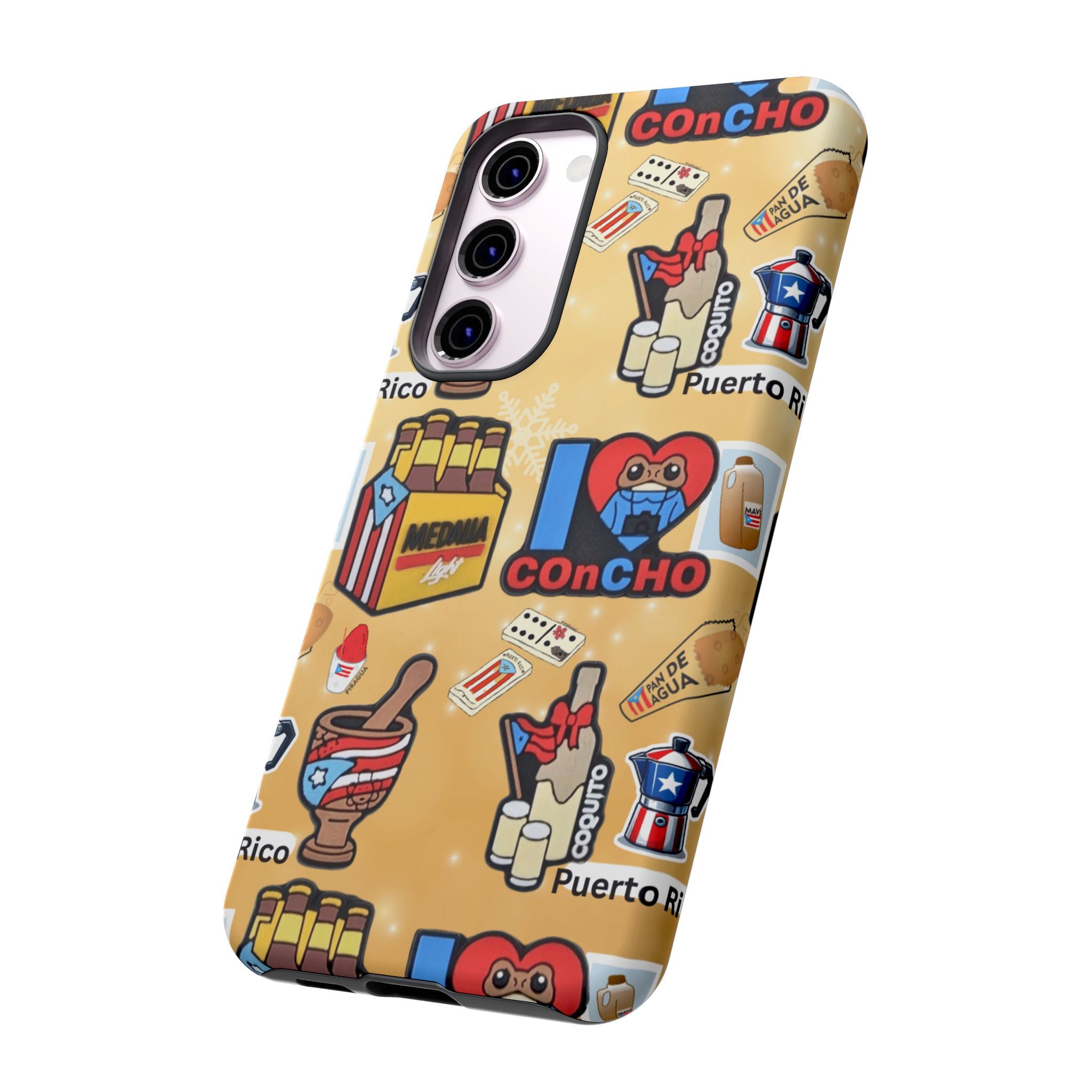 Puerto Rico Sticker Collage Tough Case  ‘I  Concho’ Pattern Phone Case