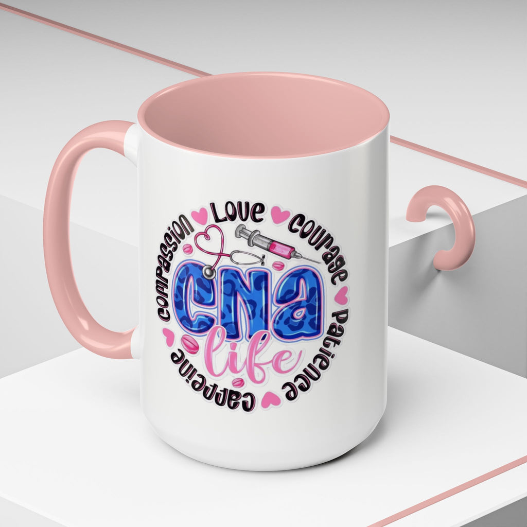 CNA Life Coffee Mug — Compassion, Courage & Patience Accent Mug (11/15oz) Medical Christmas Mug