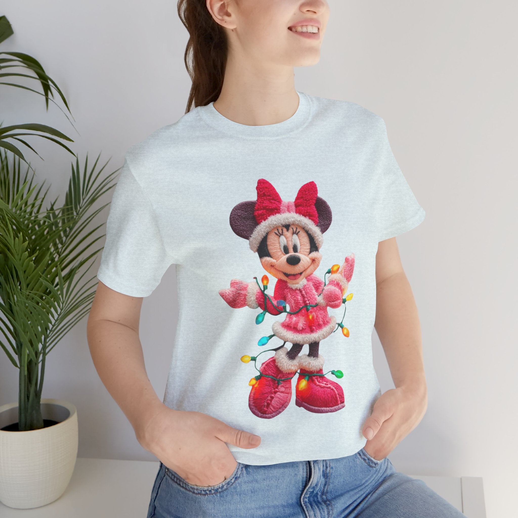 Minnie Mouse Holiday Lights T-Shirt Festive Holiday Designs