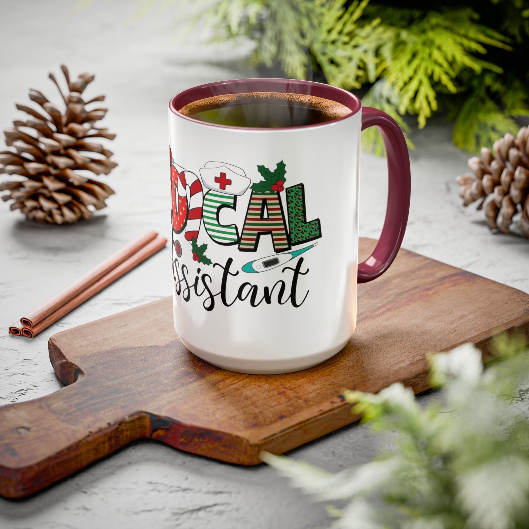 Medical Assistant Christmas Mug — Festive Colorful 11oz/15oz Coffee Cup Medical Christmas Mug