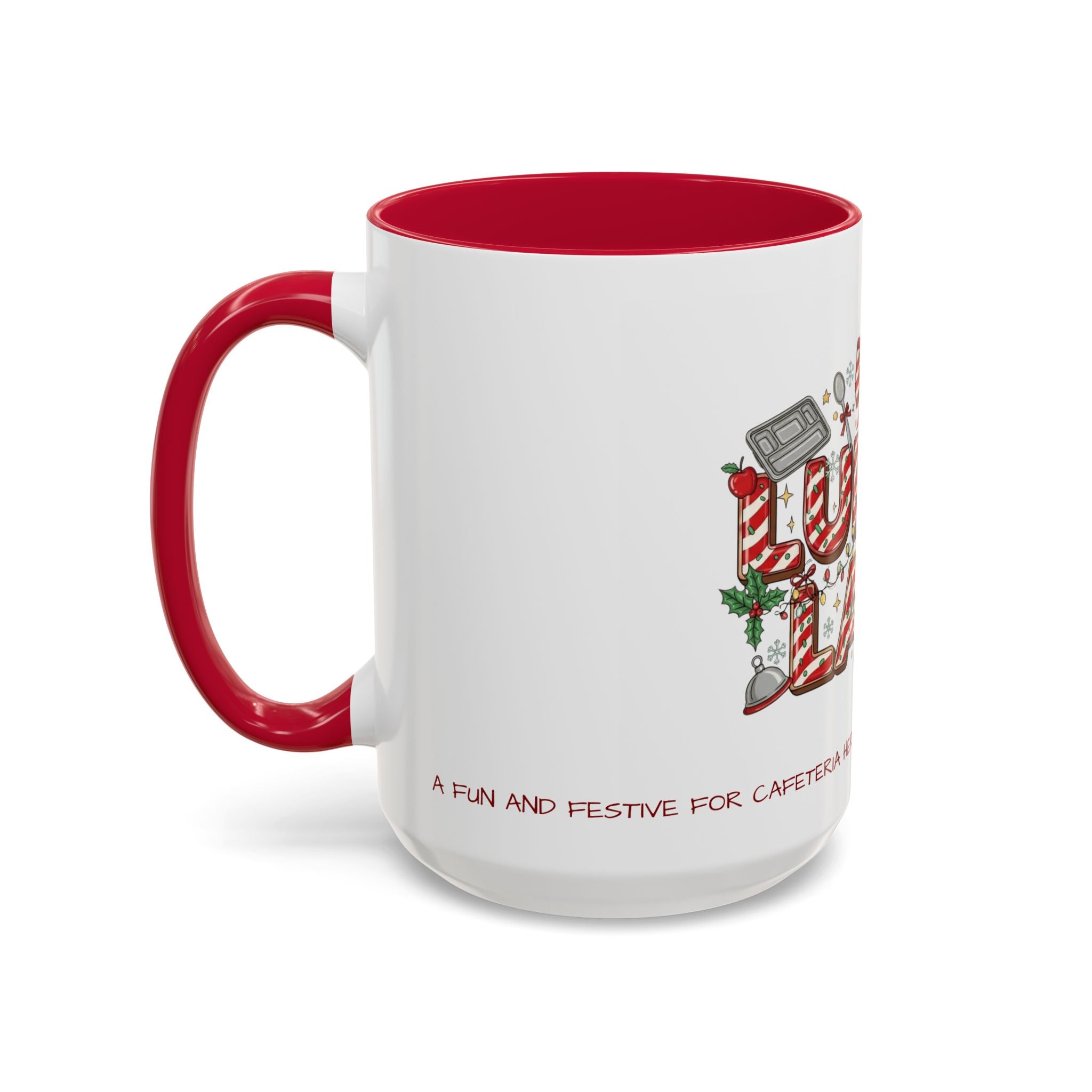 Lunch Lady Mug "Cafeteria Hero Who Feeds the Whole School With Love" | 11oz/15oz Gift  School Staff Christmas Mug Collection