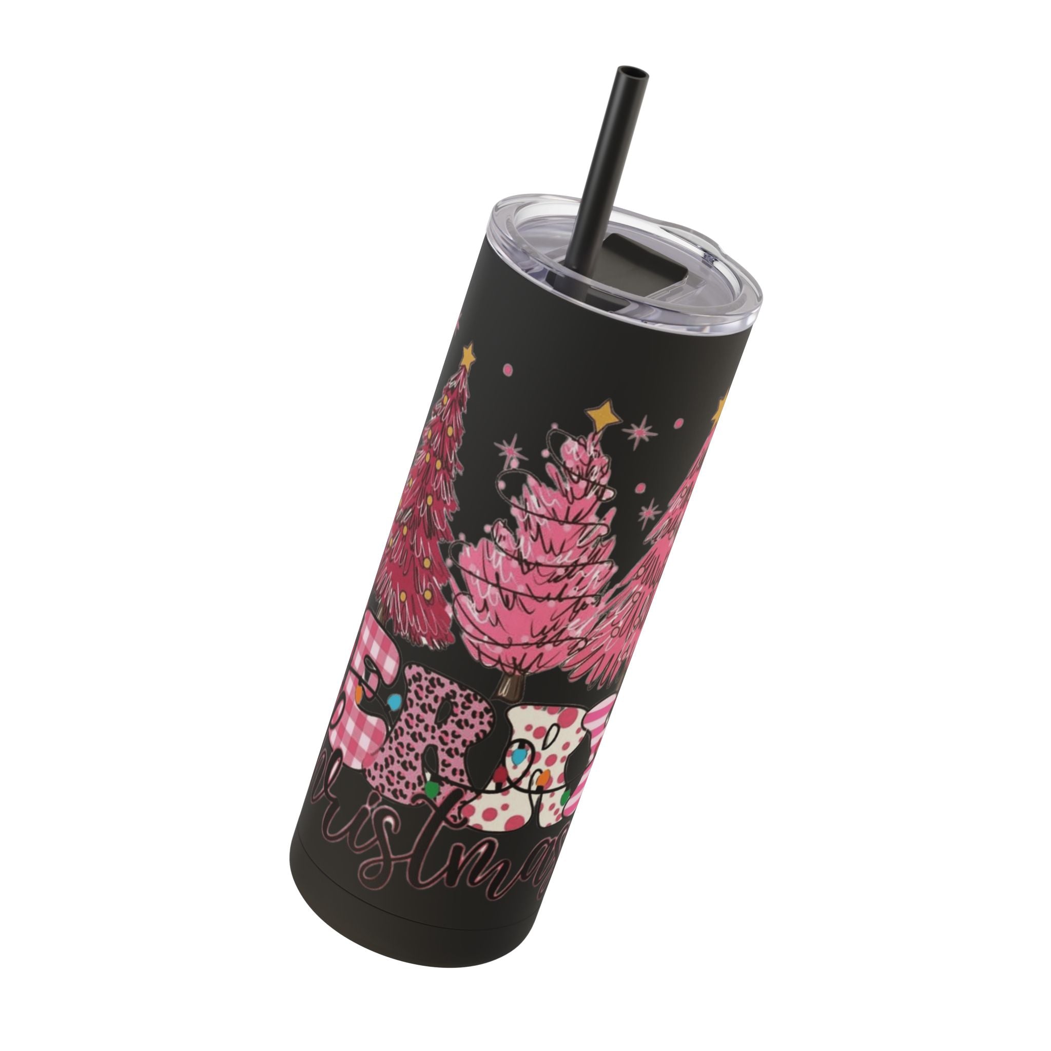 Christmas Tree Tumbler - 20oz Skinny Matte Drinkware Christmas gift mug