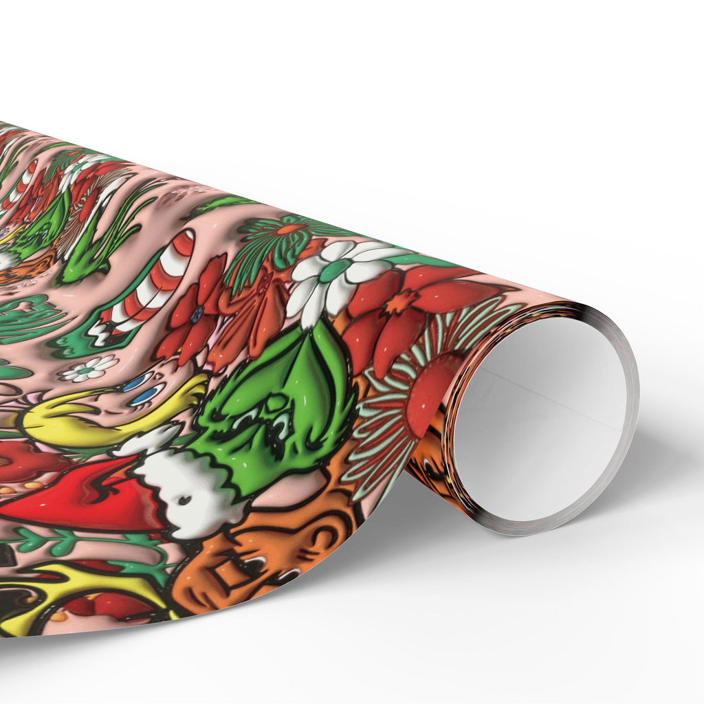 Christmas Cookie & Holly Wrapping Paper Roll — Festive Baking Pattern Gift Wrap