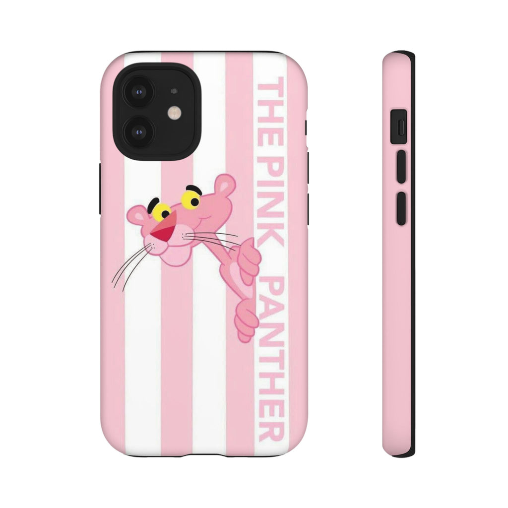Pink Panther Tough Case Retro Striped Phone Case with "The Pink Panther" Design