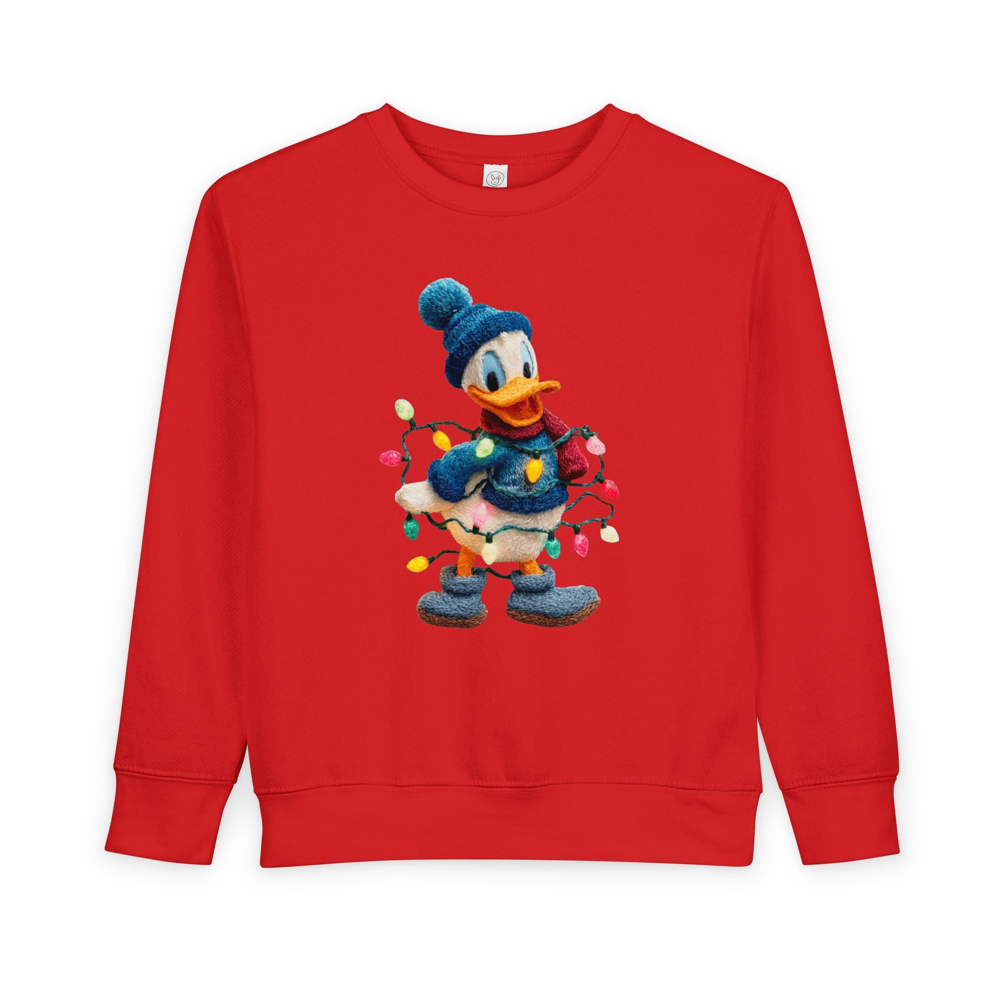 Toddler Sweatshirt  Festive Donald Duck Holiday Lights Pullover