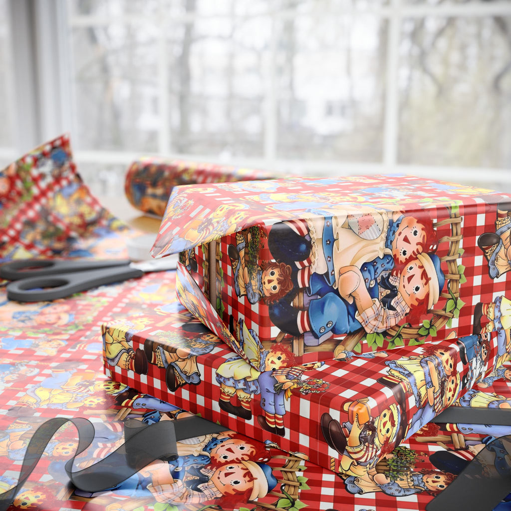 Wrapping Paper Roll — Colorful Picnic Cartoon Pattern (Holiday & Birthday Gift Wrap)