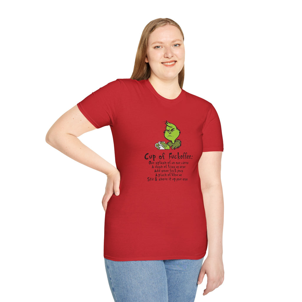 Holiday Apparel | Christmas Tees & Sweatshirts with Festive Quotes Funny Grinch Coffee Lover T-Shirt