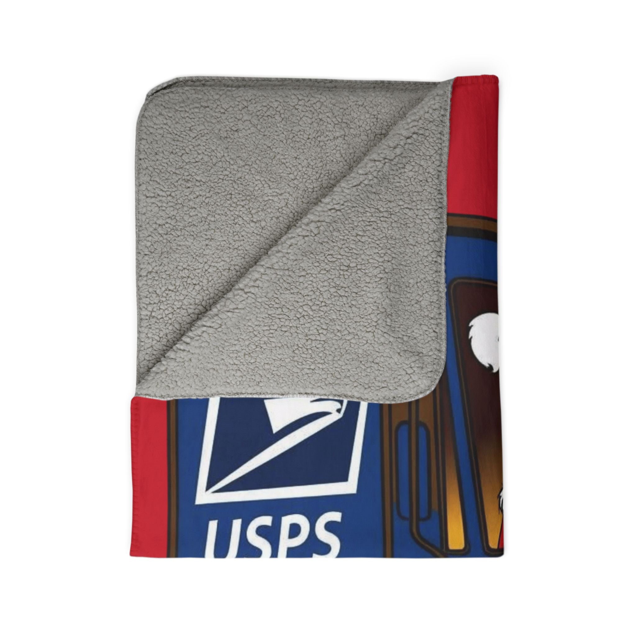 Magical Christmas Cartoon Blanket USPS Grinch Holiday Fleece Sherpa Blanket