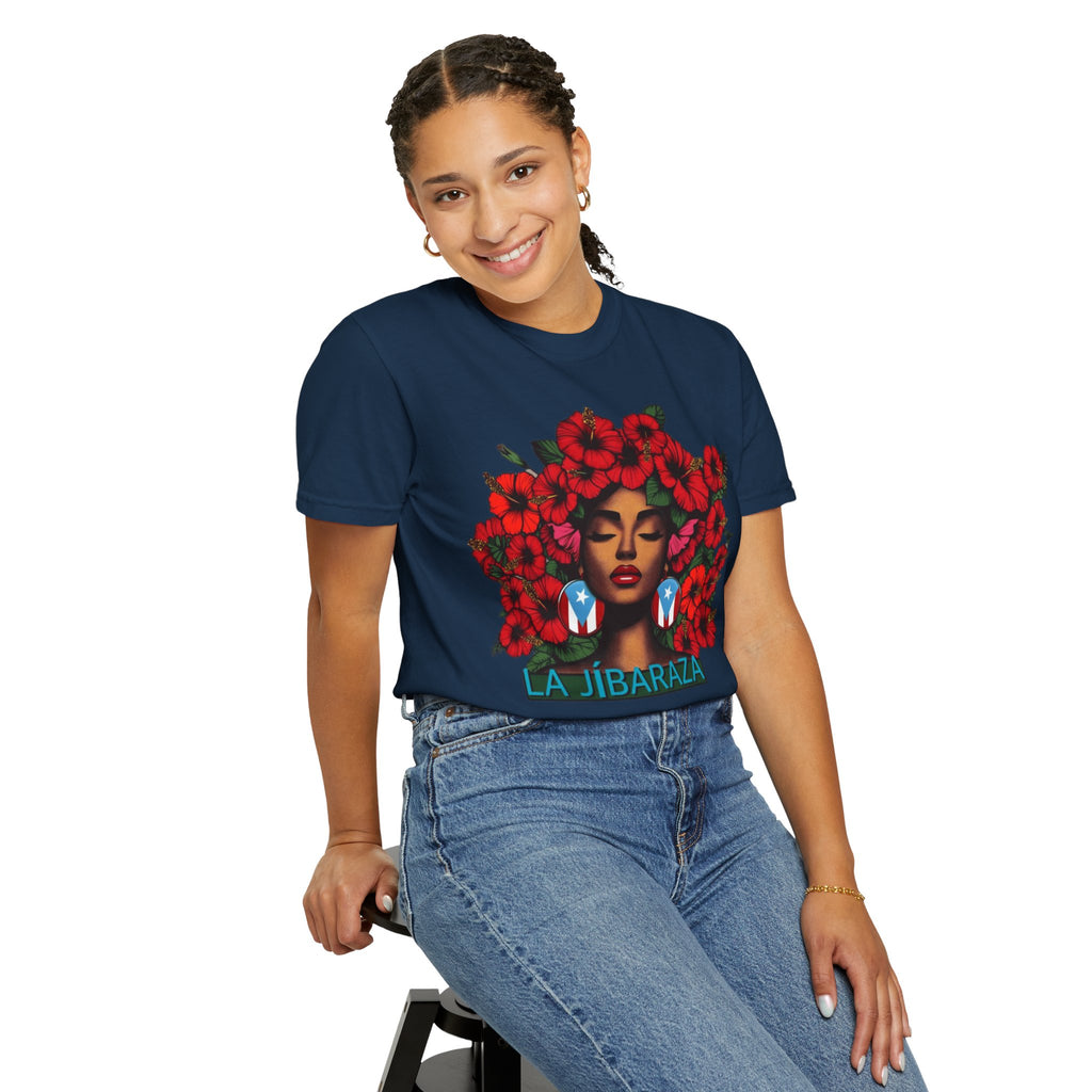 Puerto Rico Navidades T-Shirt — "La Jíbaraza" Floral Puerto Rican Pride Tee