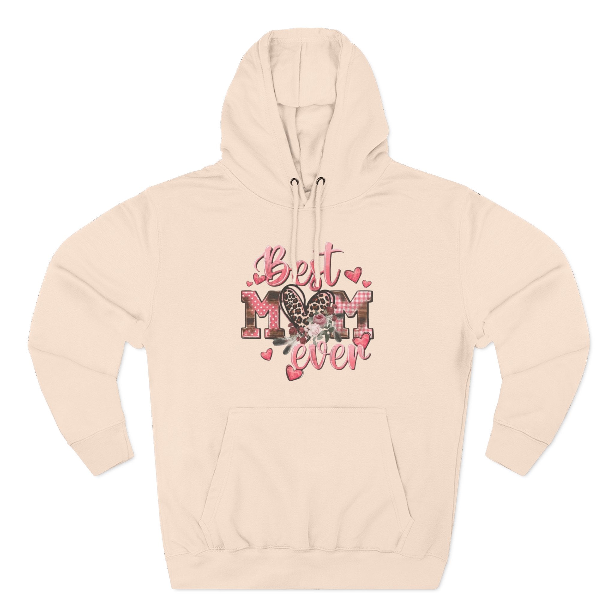 Best Mom Ever Hoodie  Leopard Heart Mother's Day Pullover