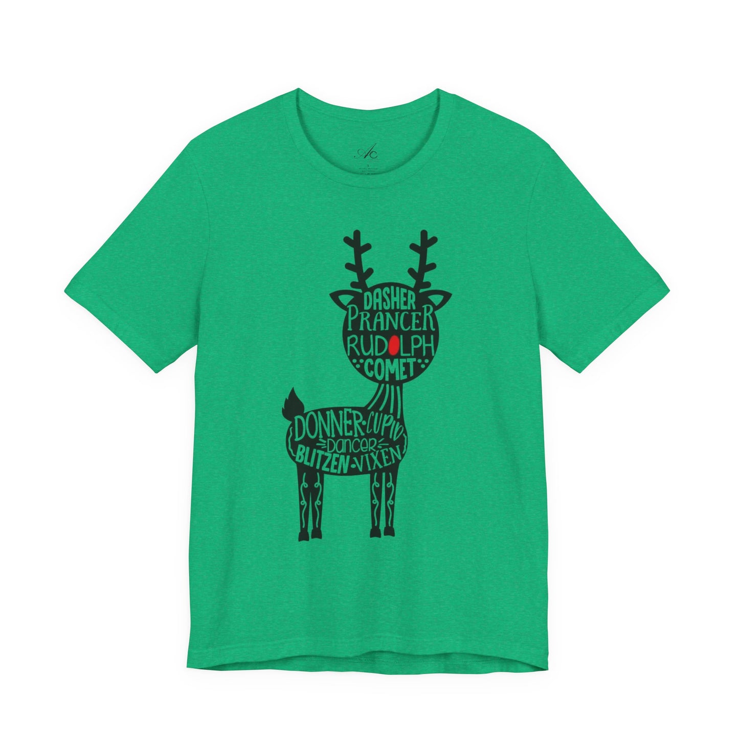 Christmas Reindeer Graphic Tee - Unisex Jersey Short Sleeve Shirt