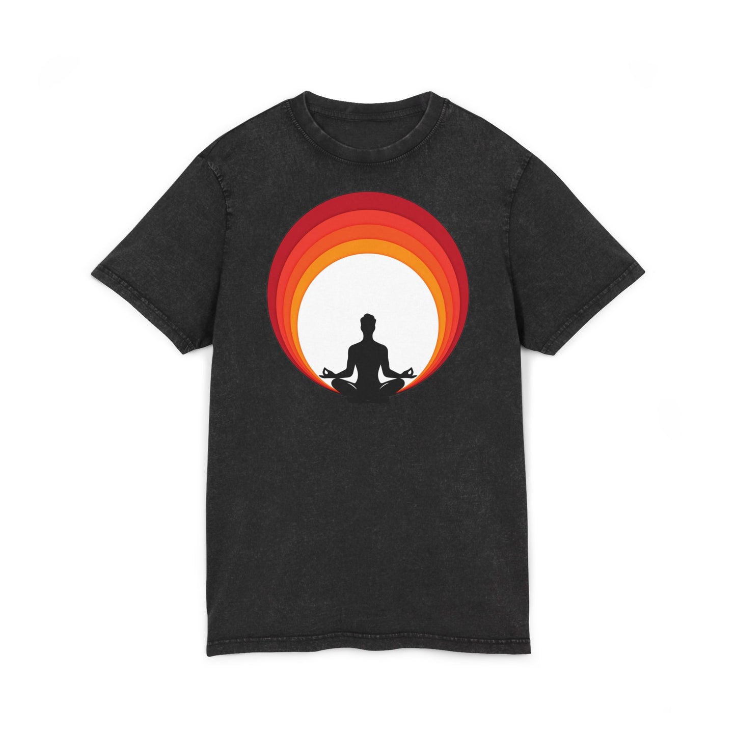 ✨ Let your outfit reflect your inner peace. Meditation Acid Washed Tee, Vintage Yoga Shirt, Relaxation Apparel, Gift for Mindfulness, Bohemian T-Shirt