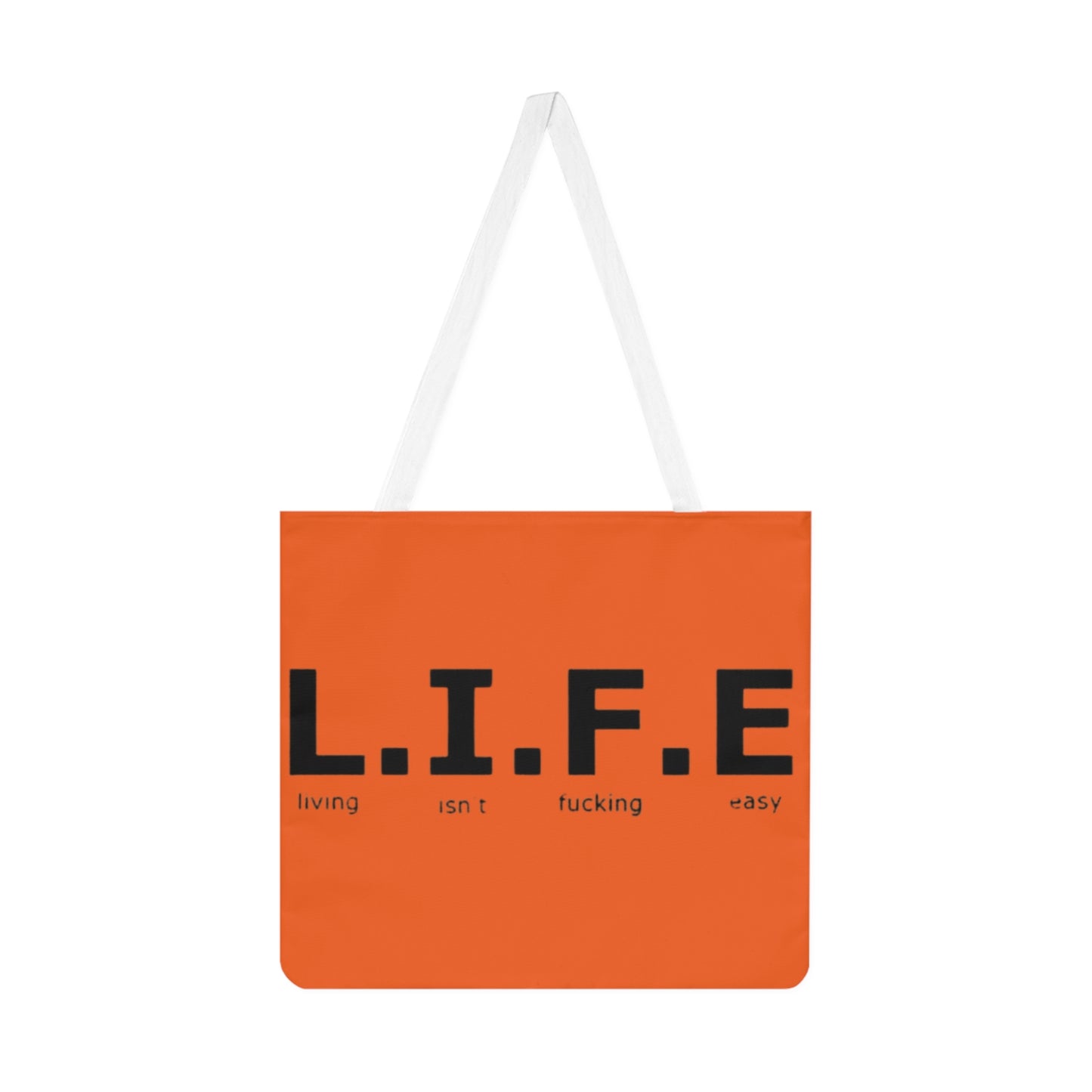 Vibrant L.I.F.E. Shoulder Tote Bag, Motivational Bag, Everyday Carryall, Gift for Life Lovers, Unique Statement Accessory