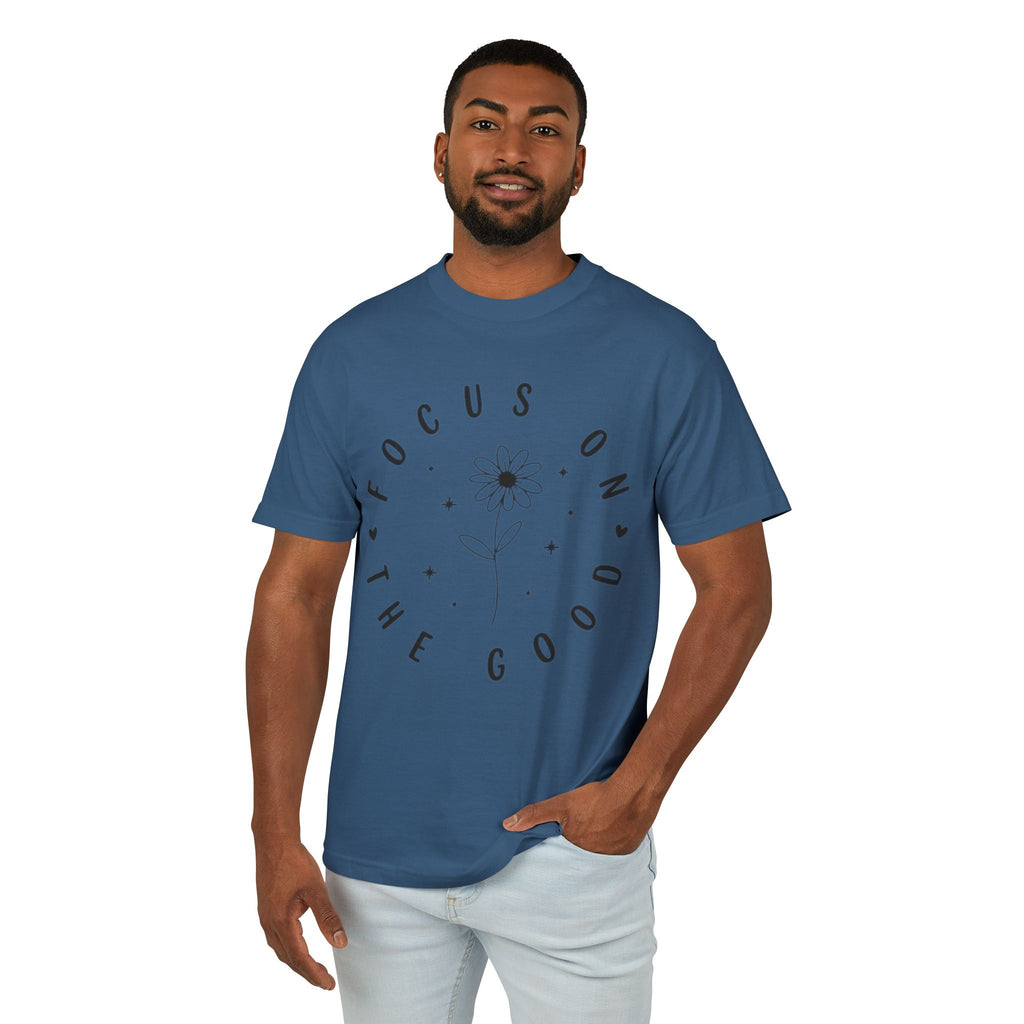 Focus on the Good Tee Positive Message Floral Graphic TShirt