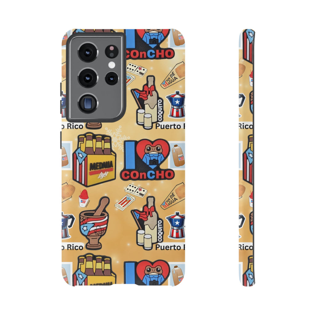 Puerto Rico Sticker Collage Tough Case  ‘I  Concho’ Pattern Phone Case
