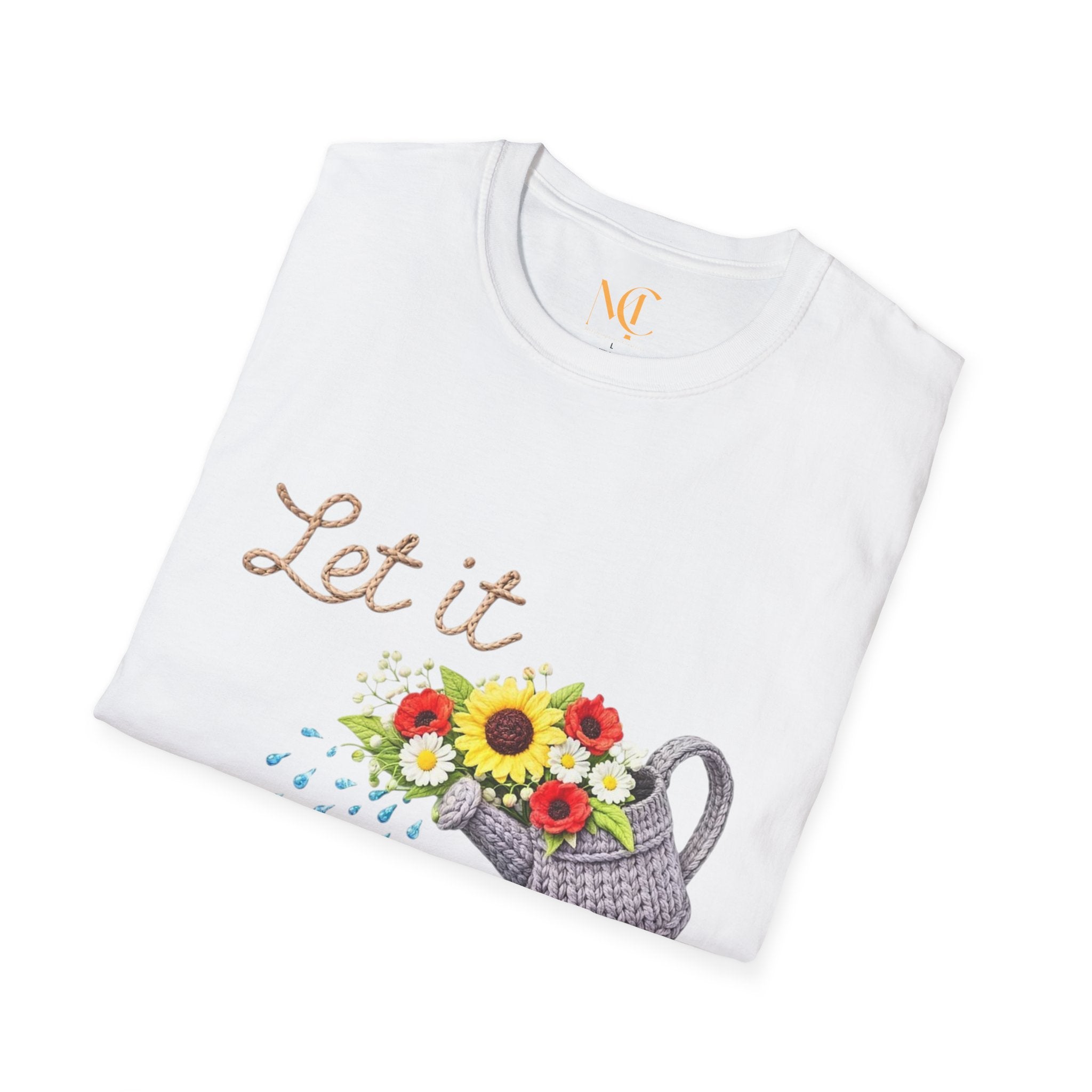 Let It Grow T-Shirt — Floral Watering Can Garden Tee