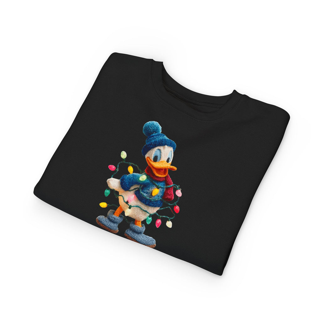 Toddler Sweatshirt  Festive Donald Duck Holiday Lights Pullover