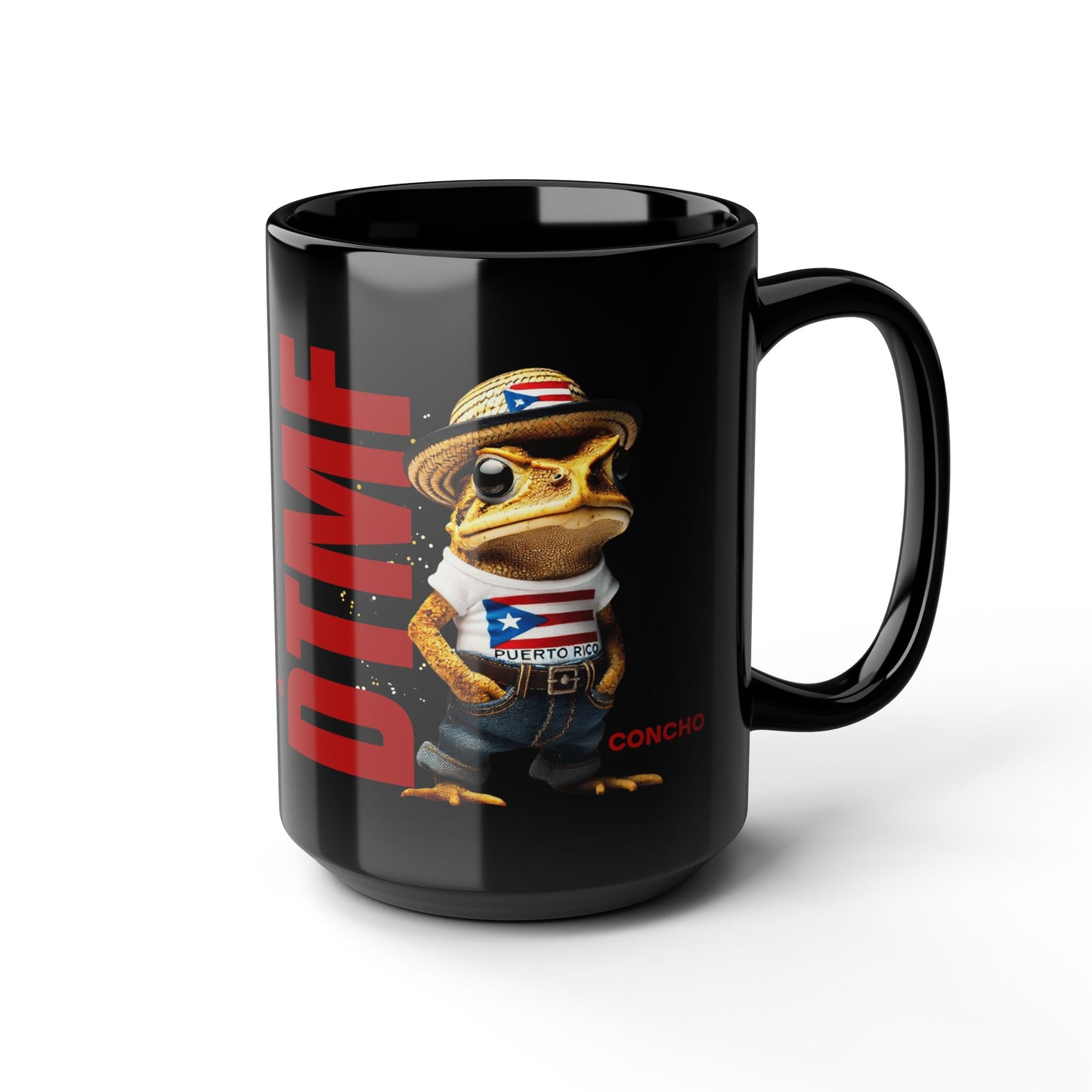 Puerto Rican Heritage Mugs with Unique Designs Black Mug, 15oz