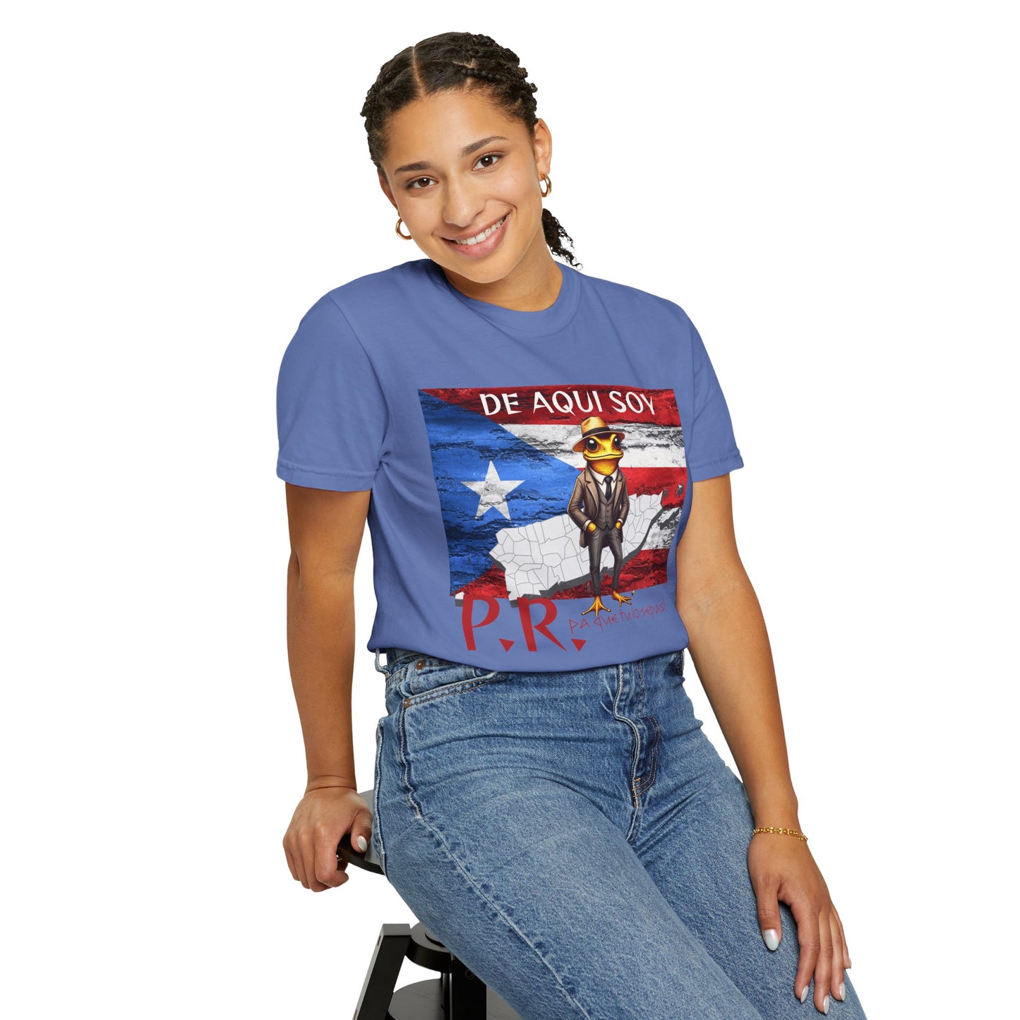 Puerto Rican Pride T-Shirt, Fun Casual Wear, Unisex Garment-Dyed Tee, Perfect for Celebrations, Cultural Identity Shirt