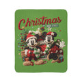 Christmas Sherpa Blanket — Holiday Mickey & Minnie Plush Knit Design