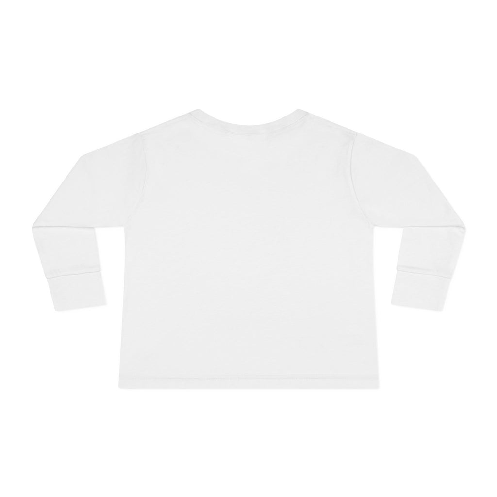 Toddler Long Sleeve Tee  Cool Santa with Patchwork Hat & Bubblegum Graphic
