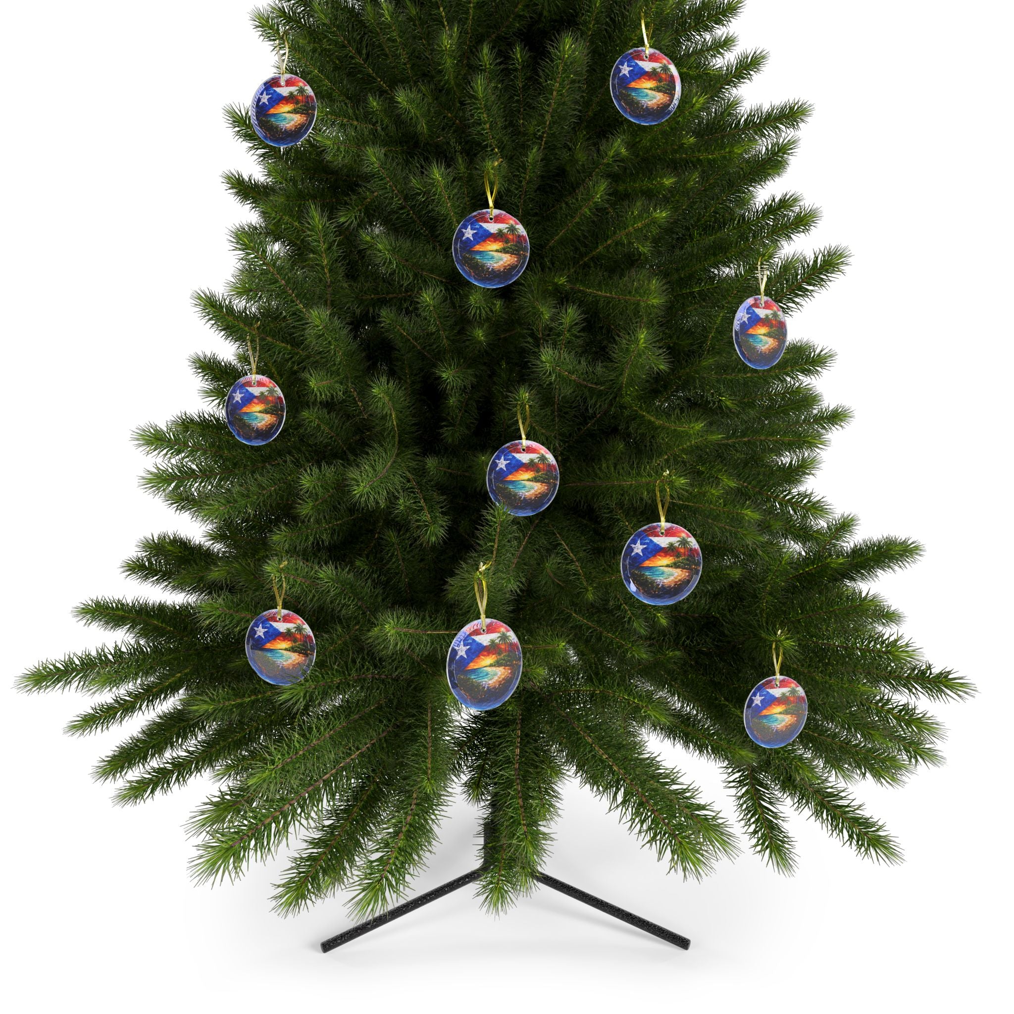 Boricua Pride Glass Ornament – Puerto Rico Island Decor Gift