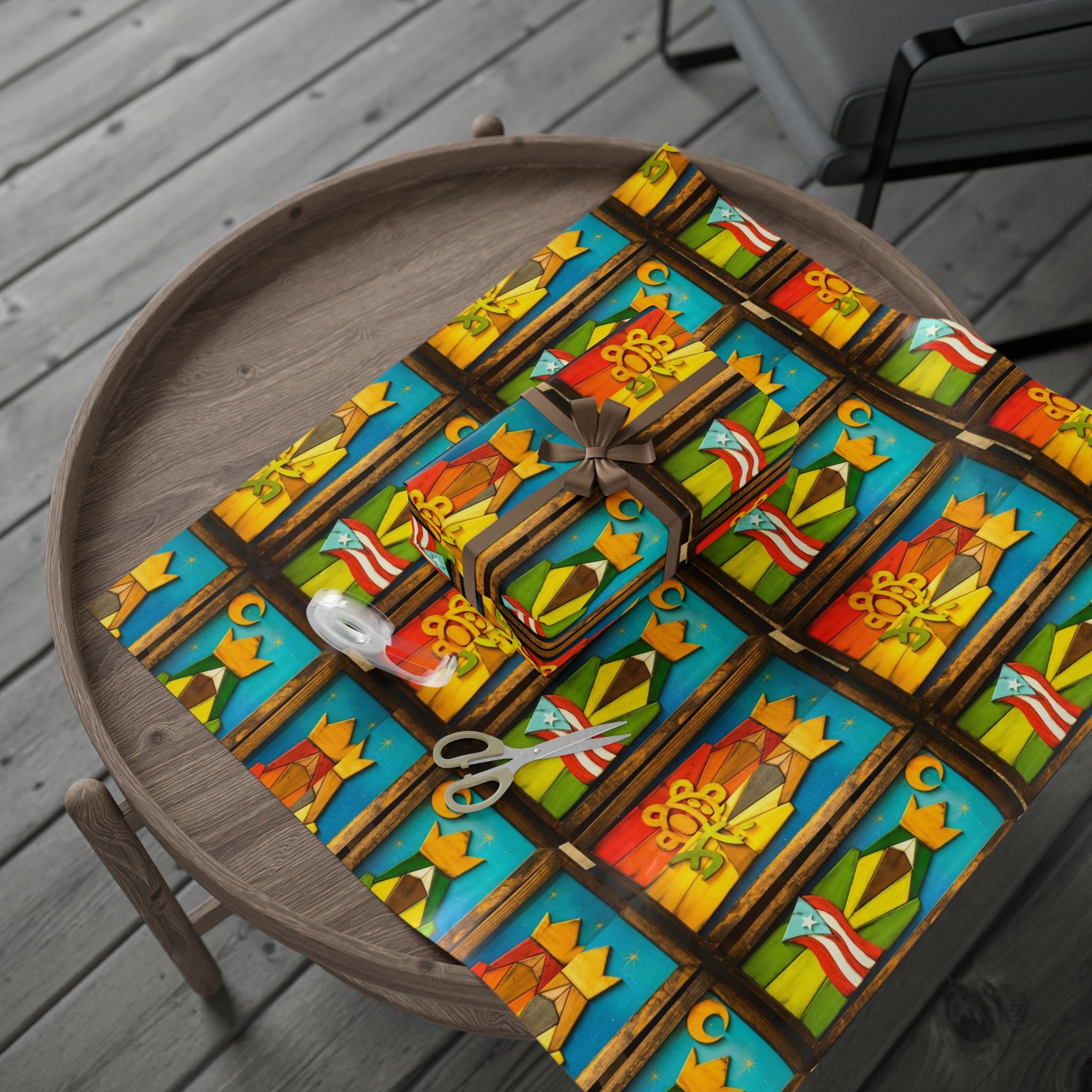 Navidad en Puerto Rico Wrapping Paper – Festive Boricua Holiday Gift Wrap 🇵🇷🎄