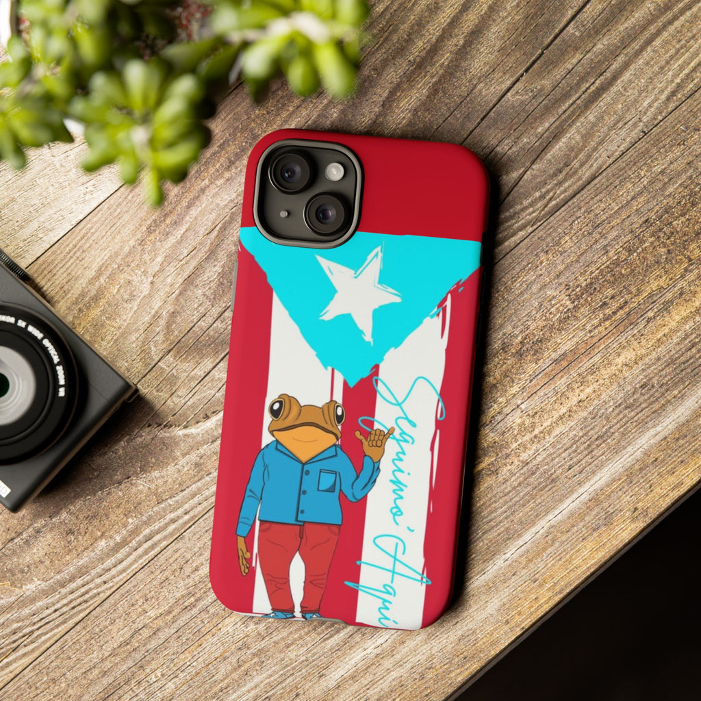 Puerto Rican Flag Frog Design ("Señorita Hops")Phone Case Isla del Encanto Phone Case – Puerto Rican Style