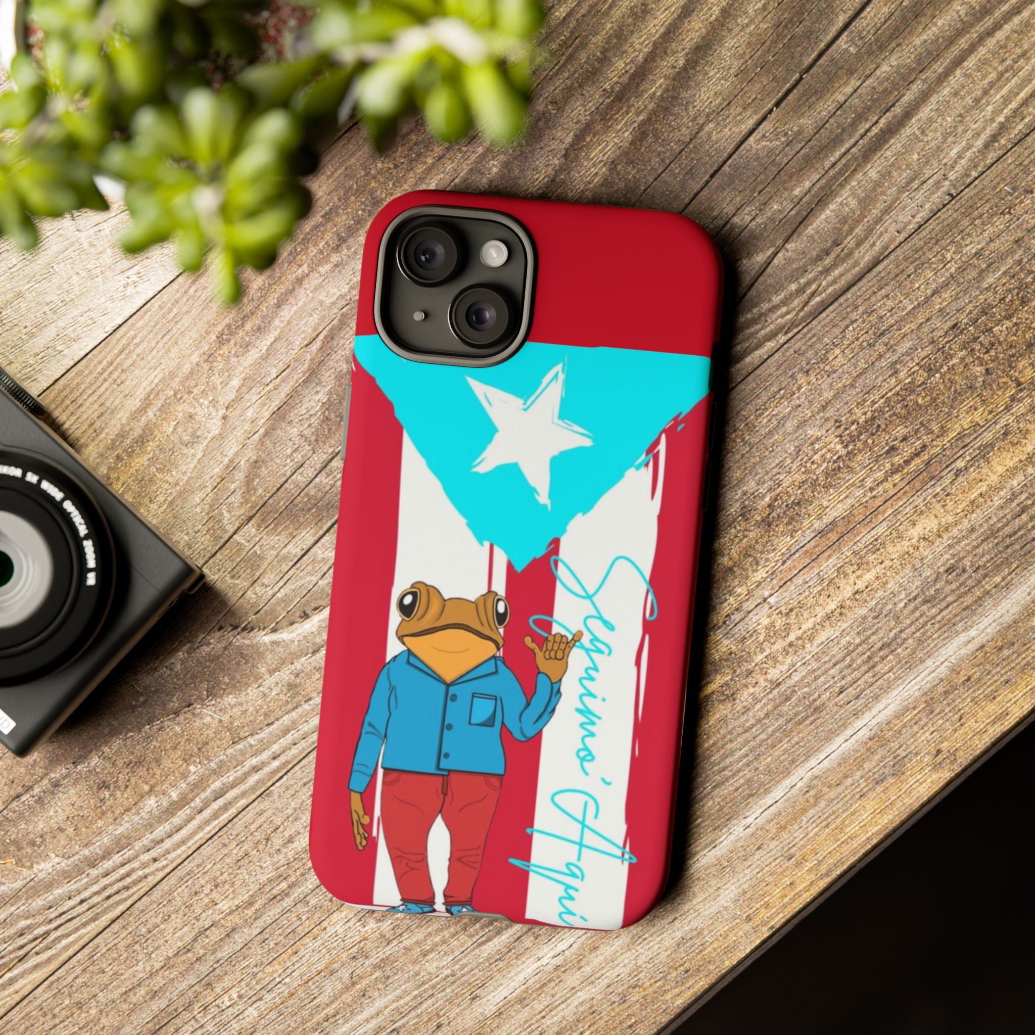 Puerto Rican Flag Frog Design ("Señorita Hops")Phone Case Isla del Encanto Phone Case – Puerto Rican Style