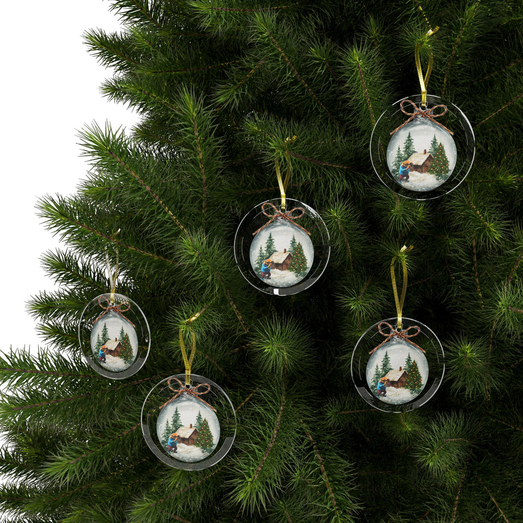 Coquí & Palm Tree Ornament | Puerto Rico Christmas Ornament | Boricua Holiday Gift Glass Ornaments