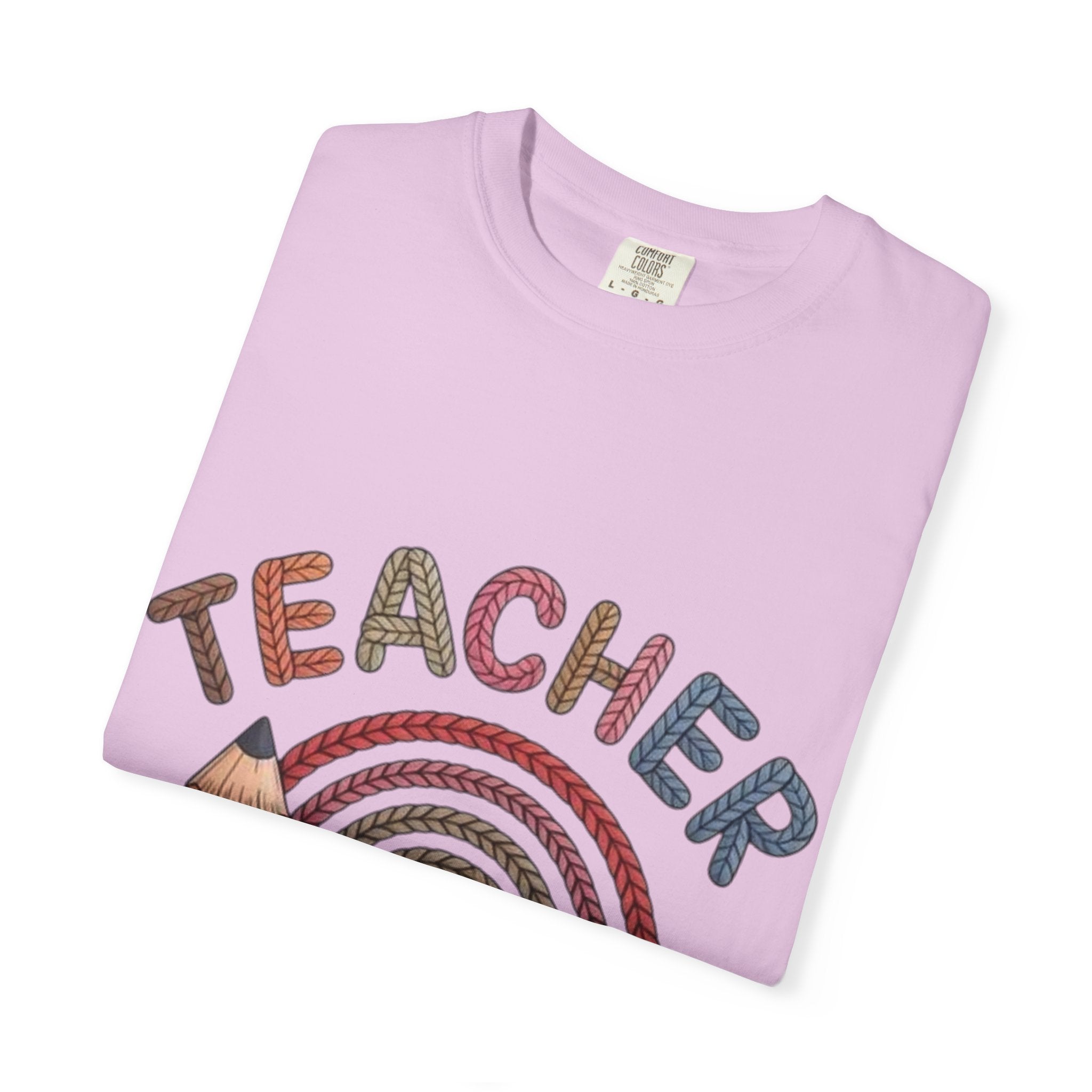 Teacher Rainbow Pencil & Apple T-Shirt — Back-to-School Gift for Educators