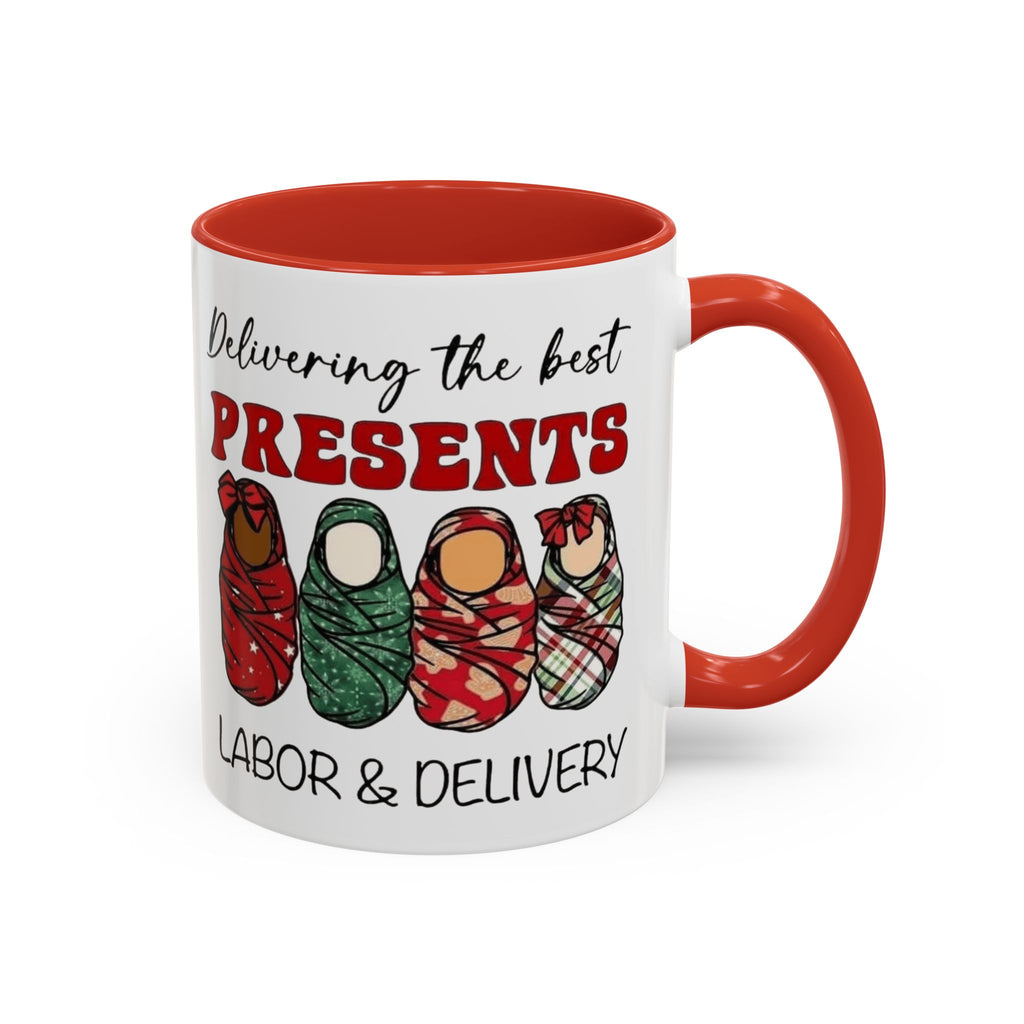 Christmas Presents Delivery Coffee Mug — "Delivering the Best Presents" Accent Mug Medical Christmas Mug,