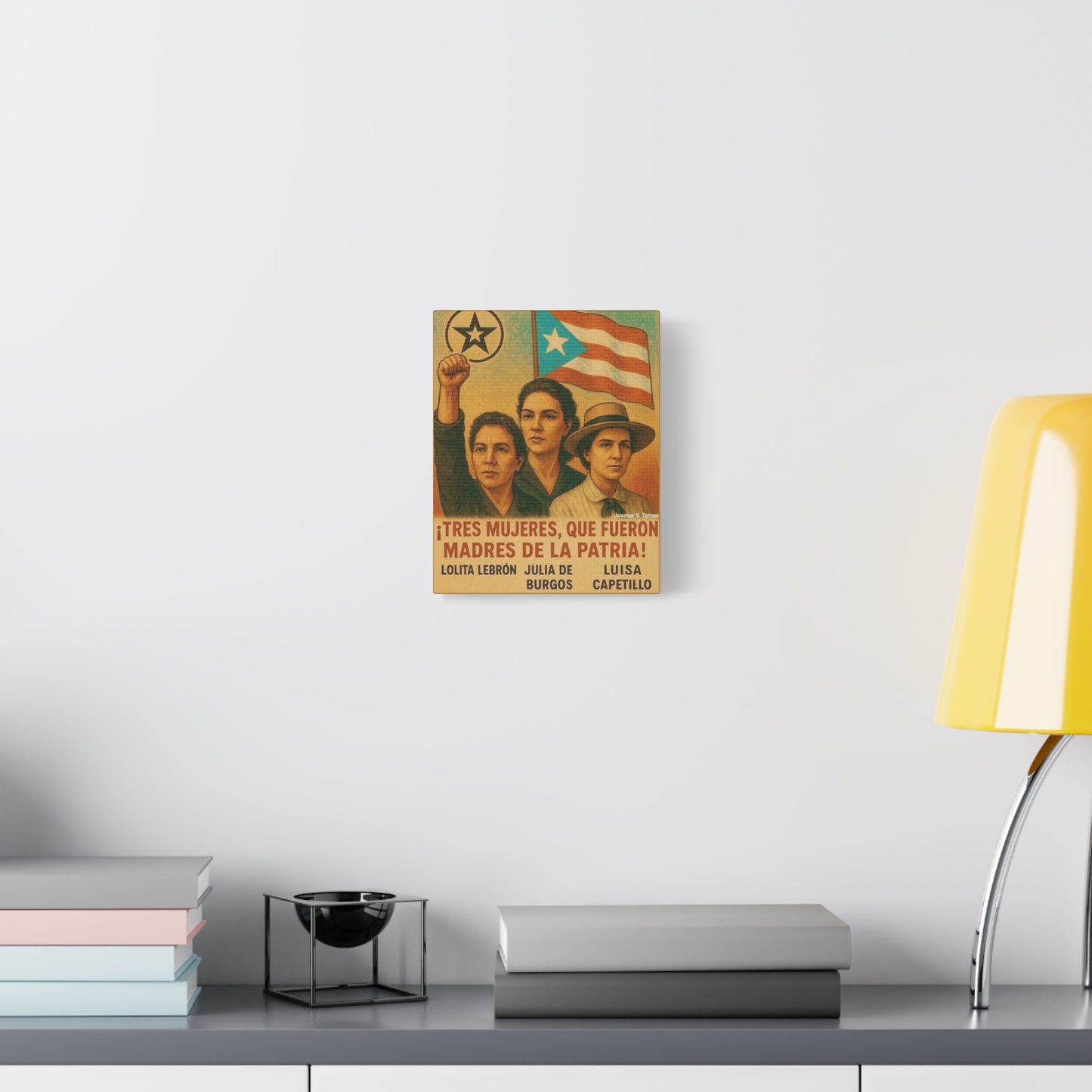 Inspirational Puerto Rican Women Canvas Wall Art, Feminist Gift, Activism Decor, Home Office Wall Art, Puerto Rico Pride