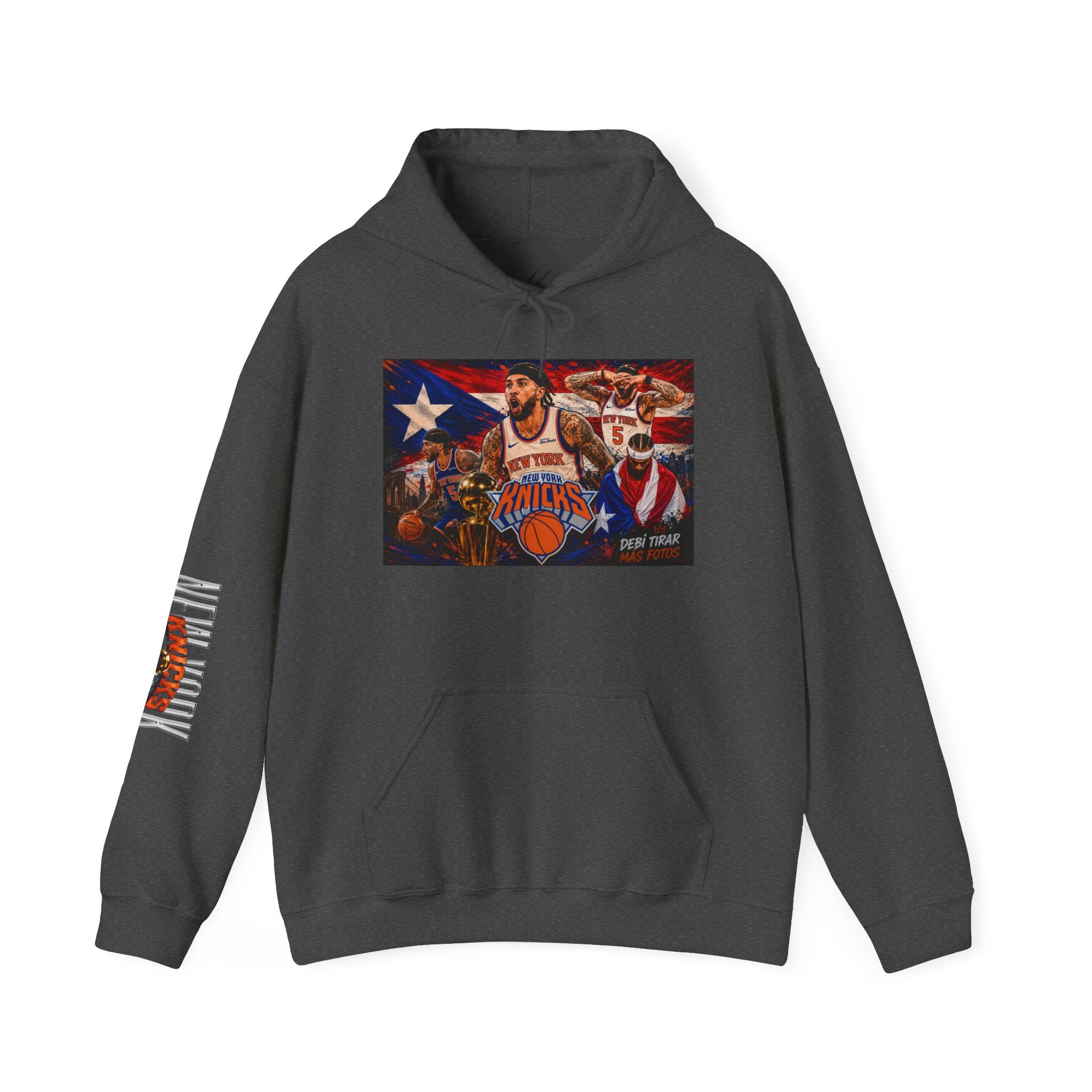 NY-K Retro Player Collage Hoodie — Basketball Fan Sweatshirt