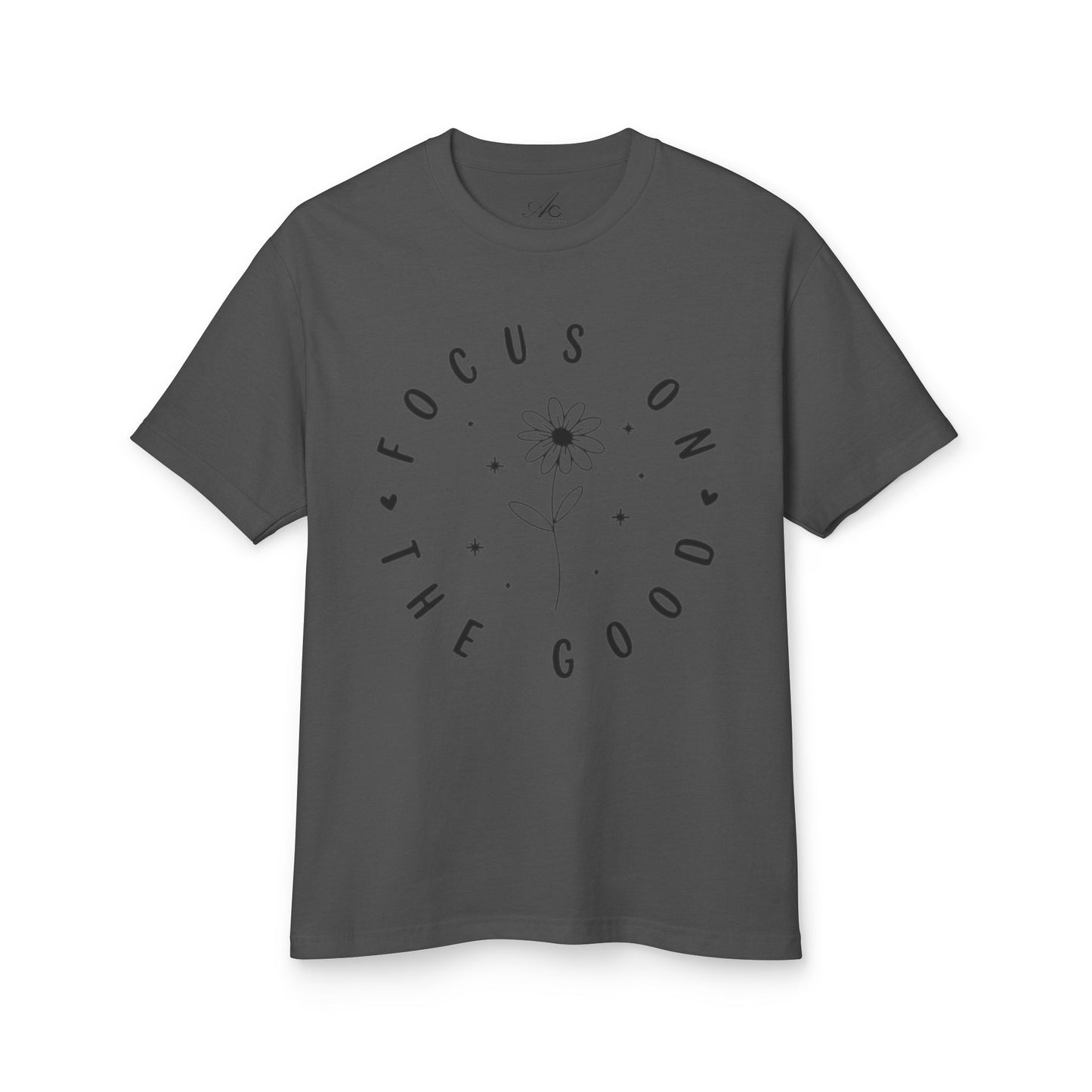 Focus on the Good Tee Positive Message Floral Graphic TShirt