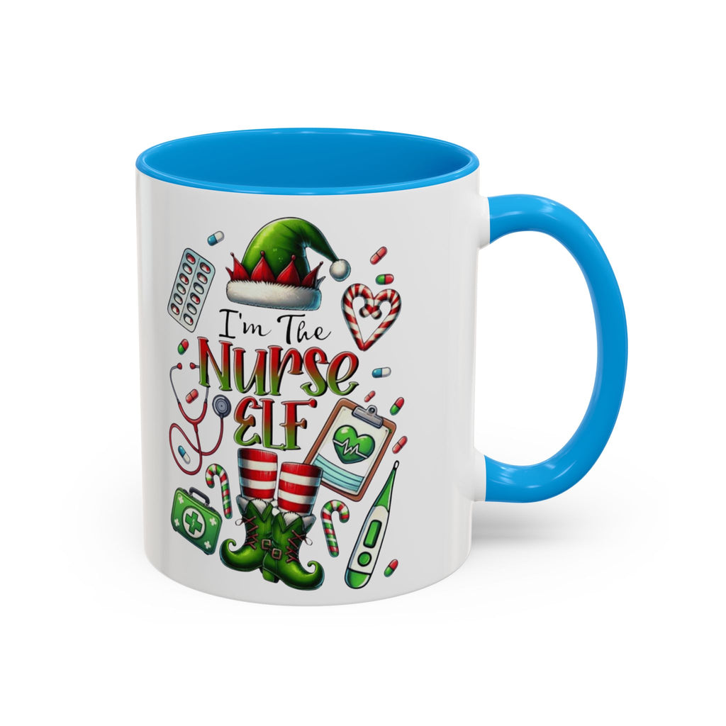Nurse Elf Coffee Mug — Christmas Medical Holiday Gift (11oz & 15oz) Medical Christmas Mug