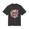 Cute Reindeer Tee — Pink Santa Hat & Snowflakes Holiday T-Shirt  cartoon-style Christmas artwork