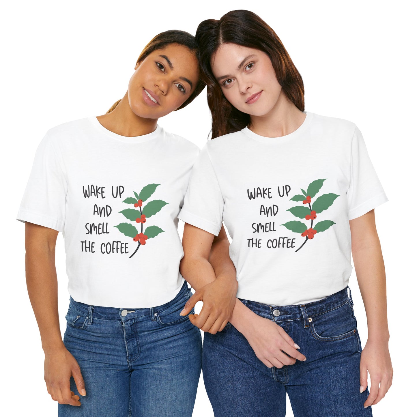 Wake Up and Smell the Coffee Tee  Coffee Plant Graphic T-Shirt
