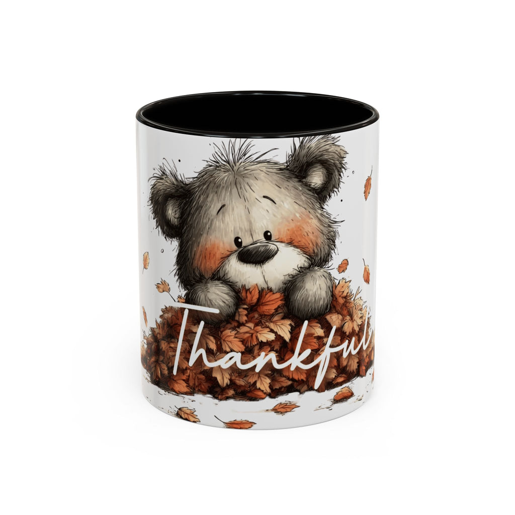 Thankful Bear Autumn Mug — Cute Fall Coffee Cup (11oz, 15oz)