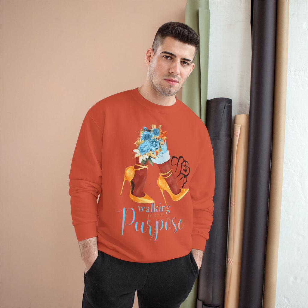 Walking with Purpose Sweatshirt  Floral Heels Inspirational Crewneck
