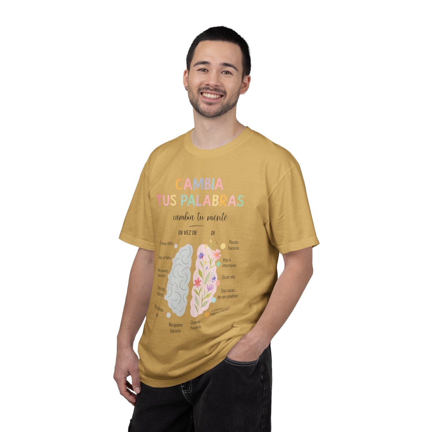 Cambia Tus Palabras Floral Positivity T-Shirt