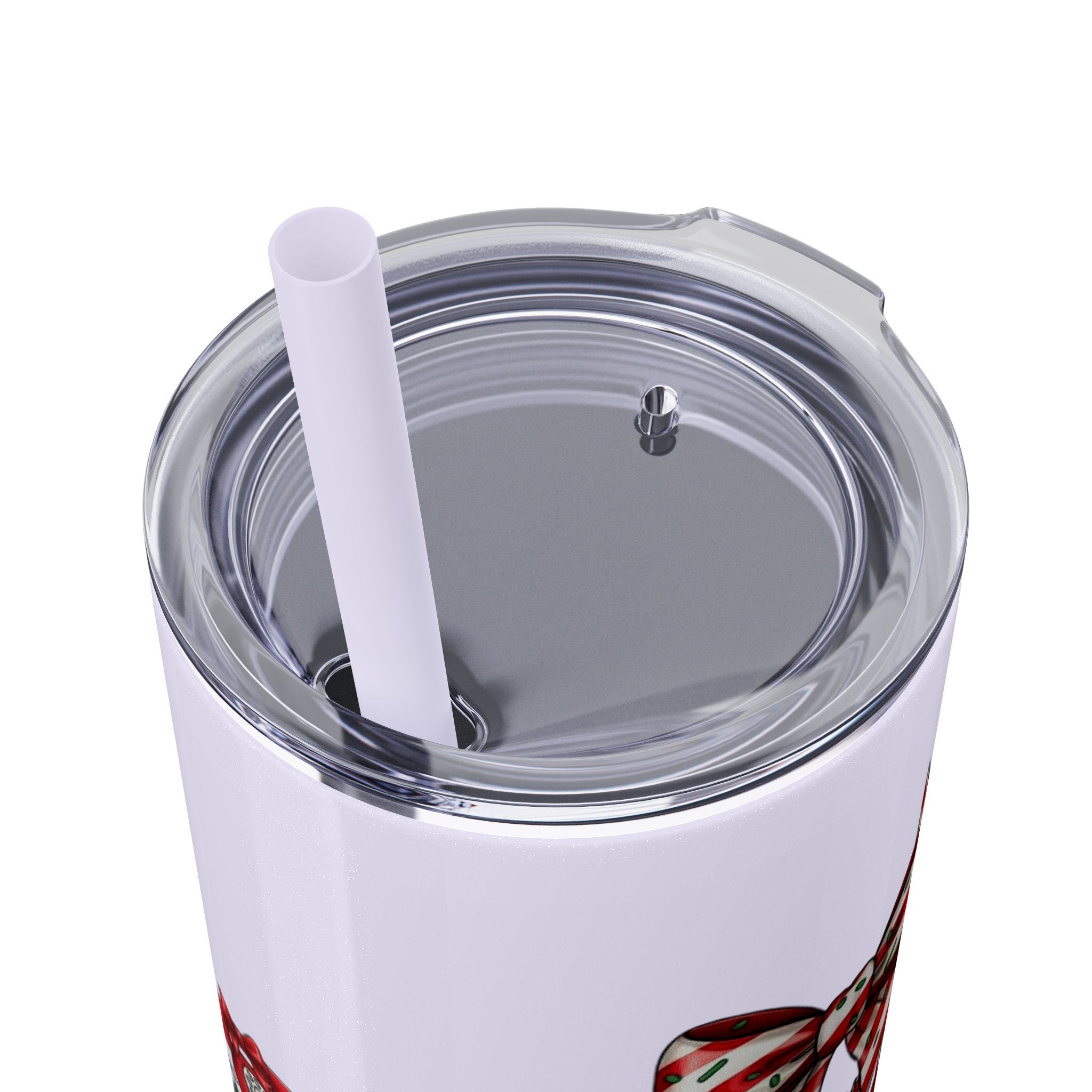 Christmas mug for the office team who keeps everything running smoothly. Candy Cane Christmas Office Secret Santa Design, 20oz with Straw