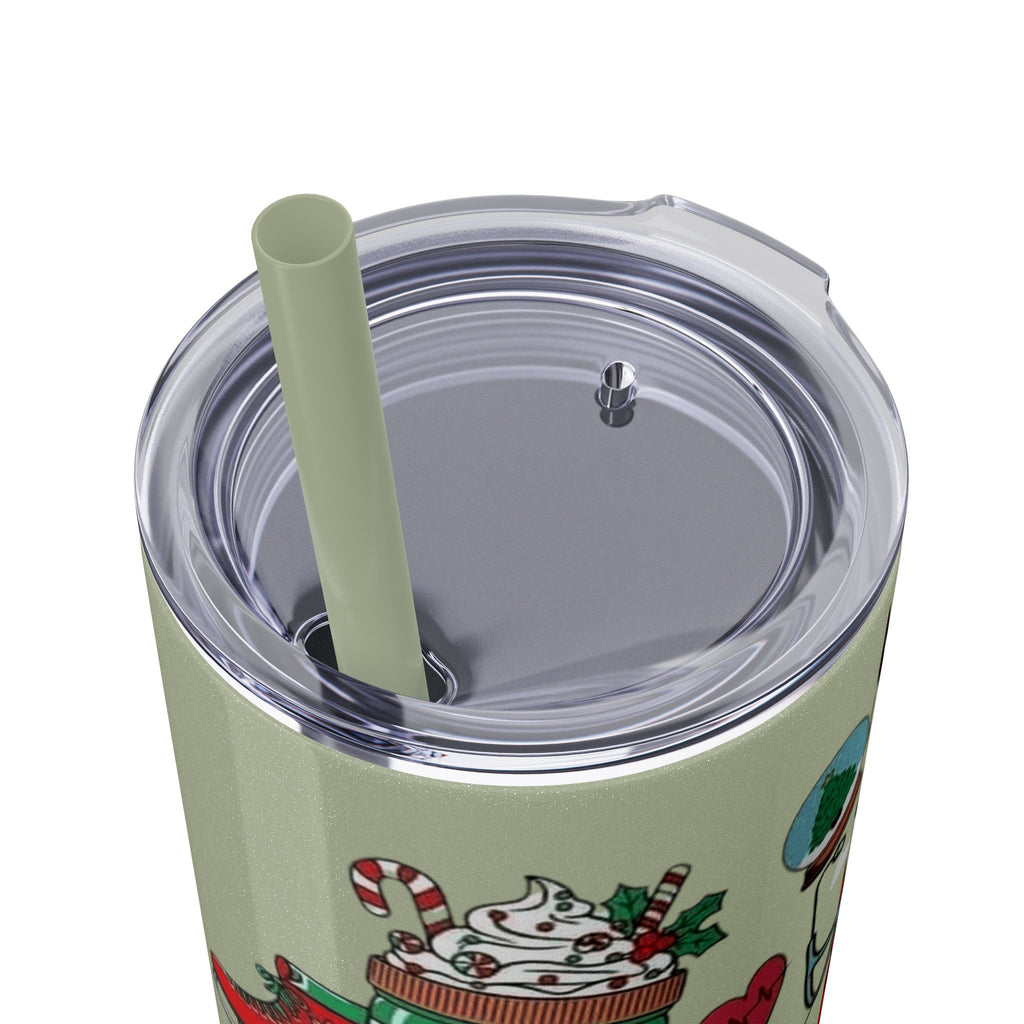 Emergency Department Nurse Christmas Skinny Tumbler - 20oz Holiday Medical Travel Cup with Straw Medical Christmas Mug