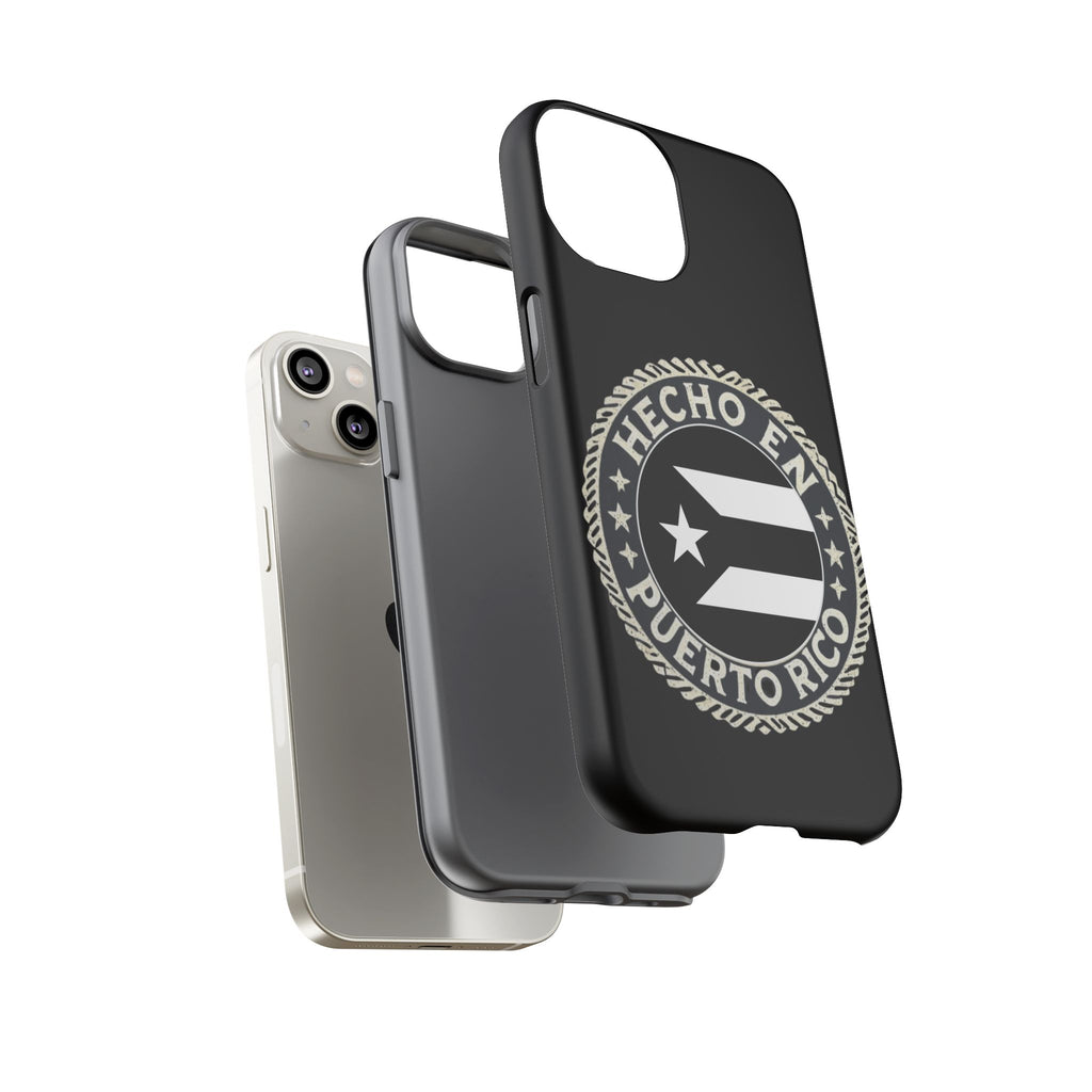 Hecho en Puerto Rico Phone Case  Puerto Rican Flag Emblem Tough Protective Cover